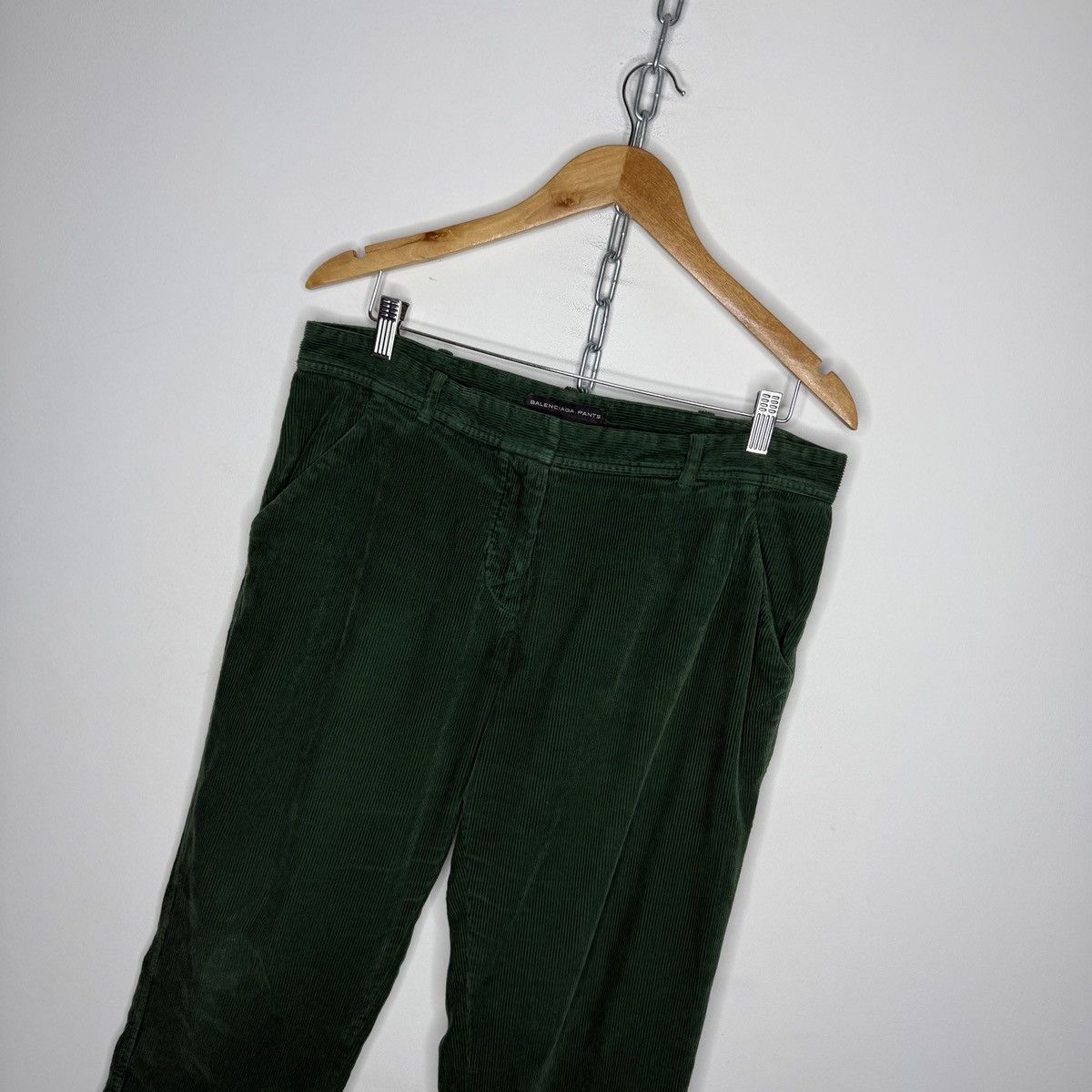 Balenciaga Balenciaga Paris Green Corduroy Trousers Size 28" / US 6 / IT 42 - 5 Thumbnail