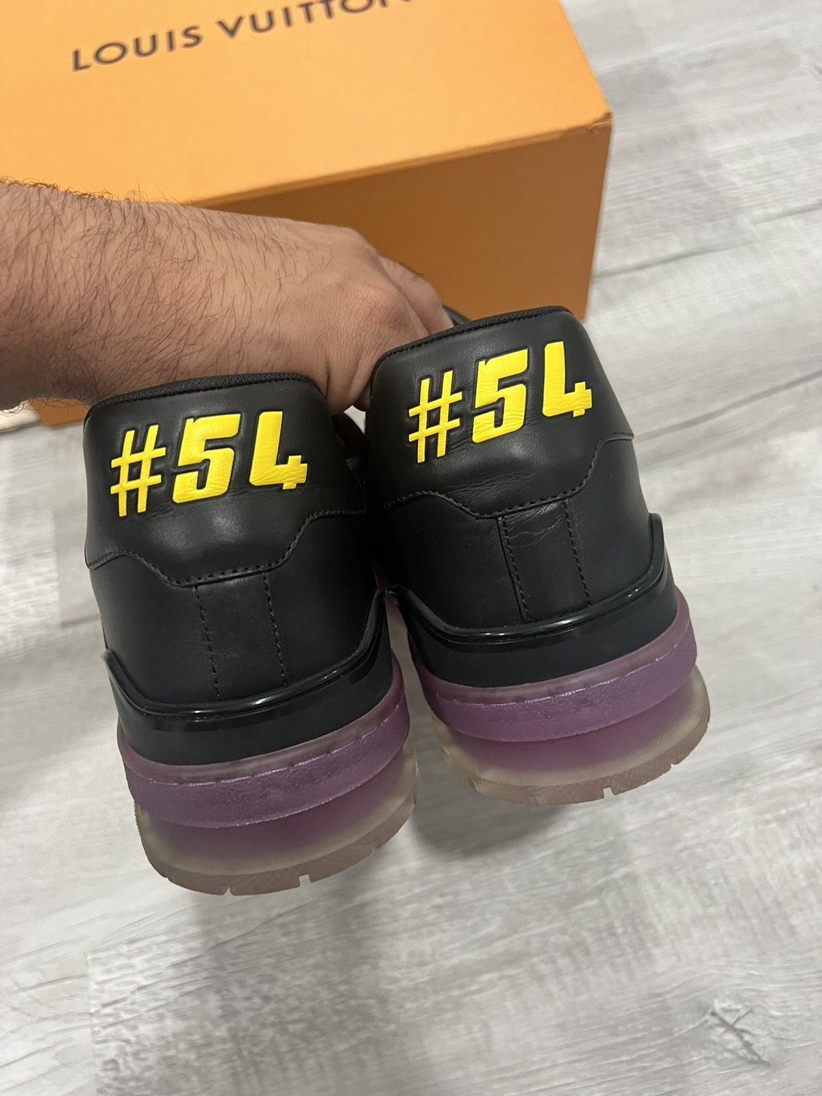 Louis Vuitton Louis Vuitton Trainer #54 Black Purple Brown Size US 9.5 / EU 42-43 - 3 Thumbnail