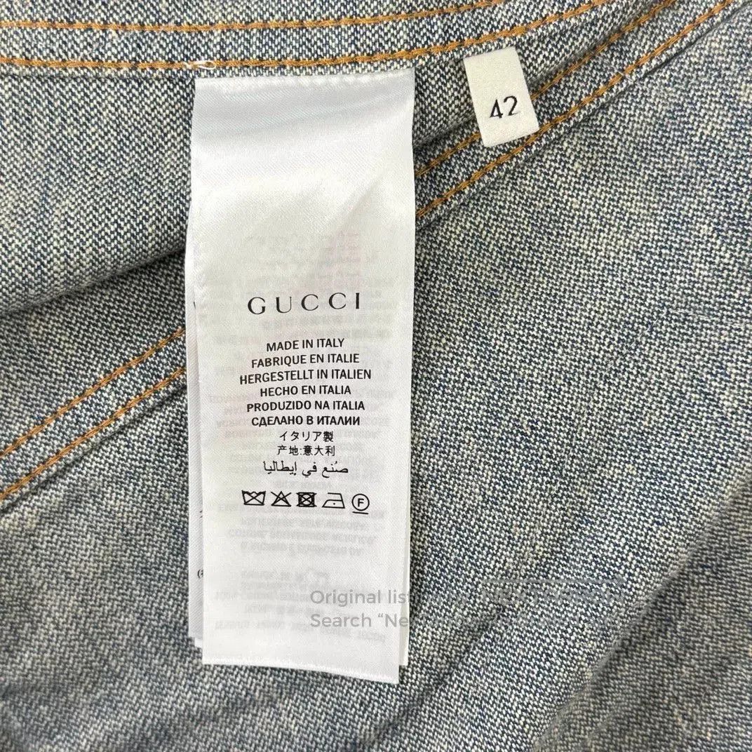 Gucci Gucci Blue Floral Embroidered Denim Jacket. Size M / US 6-8 / IT 42-44 - 5 Thumbnail