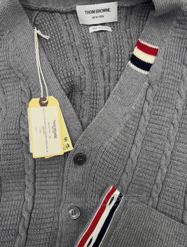Thom Browne Thom Browne Classic Gray Knit Cardigan Size US M / EU 48-50 / 2 - 7 Thumbnail