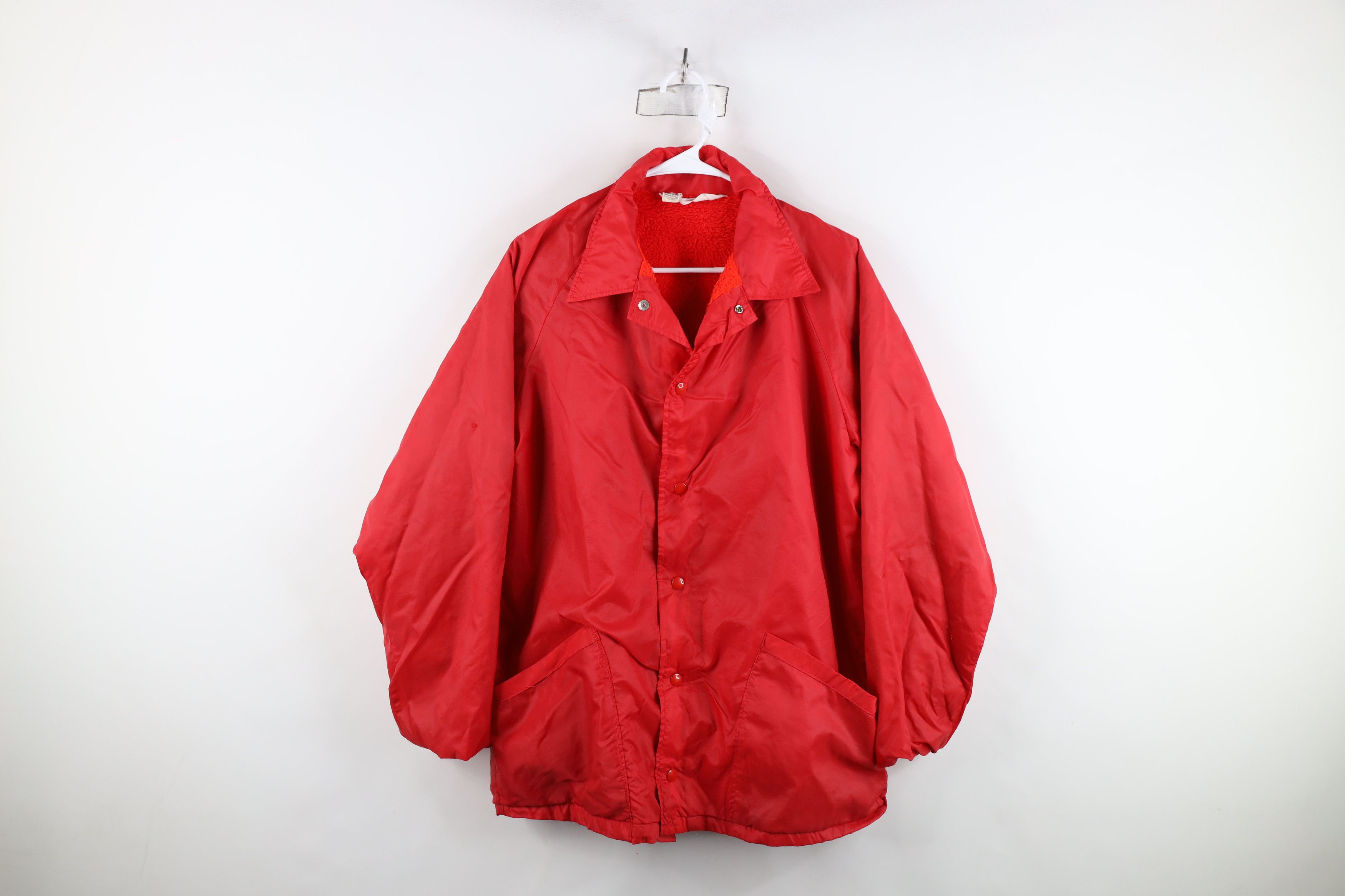 Vintage Vintage 60s 70 Streetwear Lined Coach Coaches Jacket Red USA Size US L / EU 52-54 / 3 - 1 Thumbnail