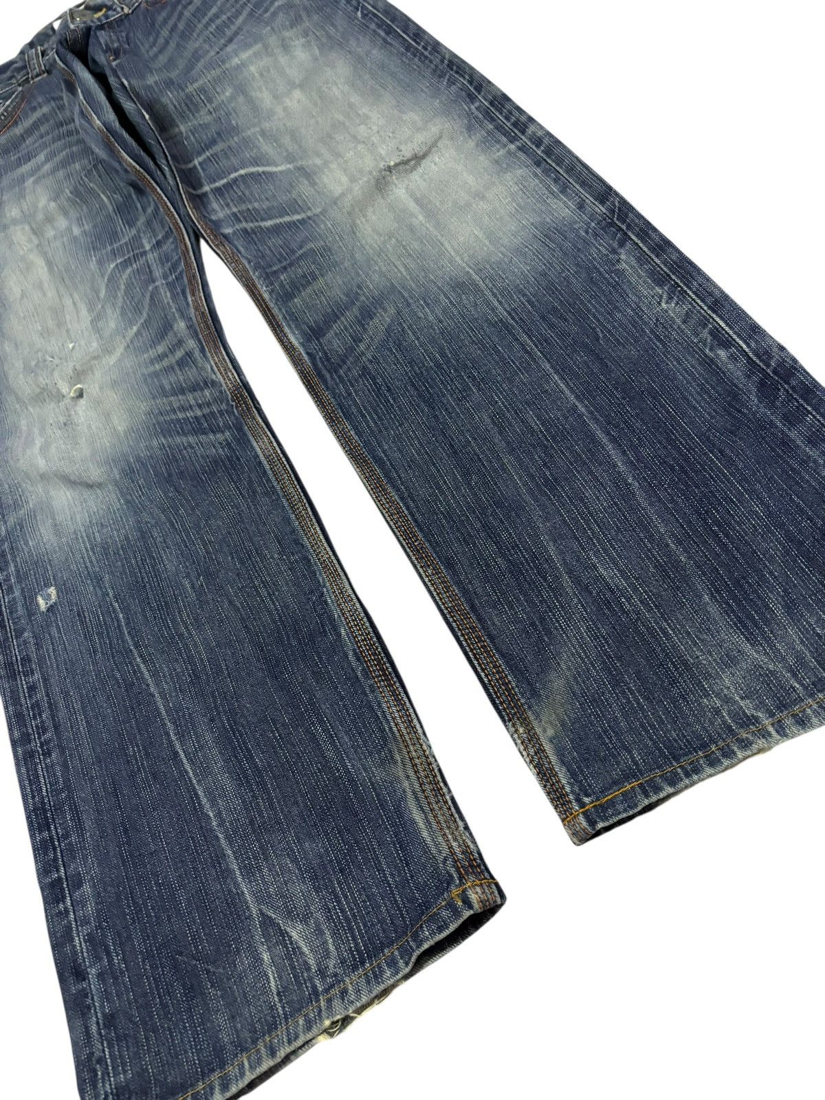 Edwin Vtg Edwin XV Japan Distressed Jeans Size US 31 - 5 Thumbnail