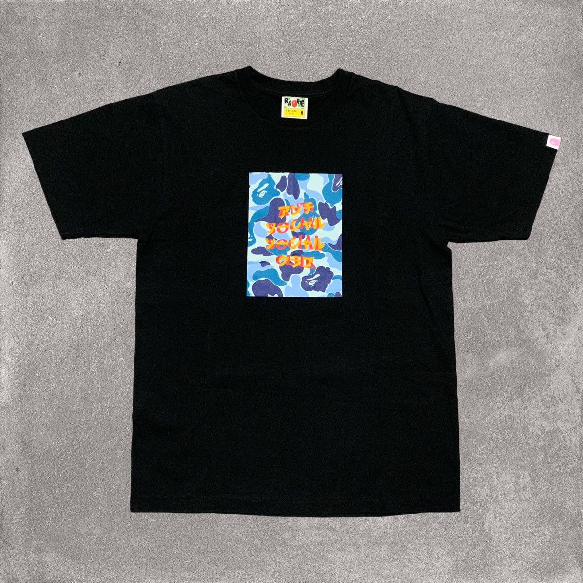 Bape Bape Medium Anti Social Club Blue ABC Camo Black Tee Bathing Size US M / EU 48-50 / 2 - 1 Thumbnail