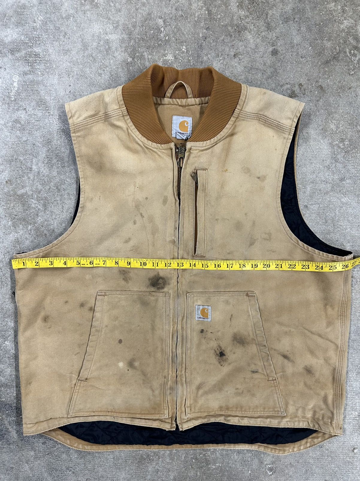 Carhartt Crazy Y2K Carhartt Tan Brown Workwear 3M Thinsulate Vest Size US XL / EU 56 / 4 - 12 Thumbnail