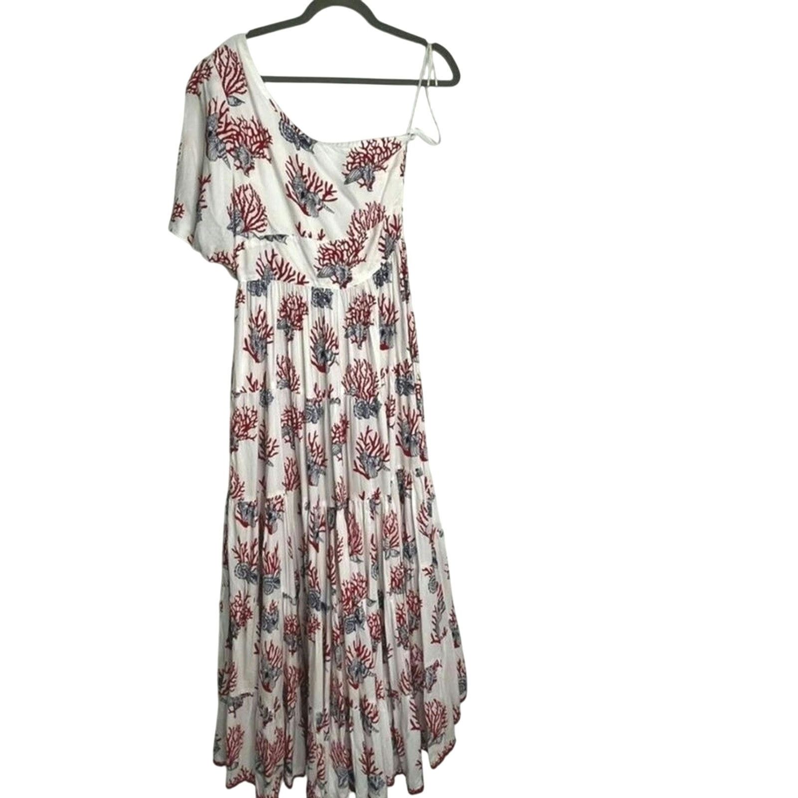 Anthropologie New Priya Israni Puff One-Shoulder Belted Maxi Dress XXSP Size XXS / US 00 / IT 34 - 6 Thumbnail