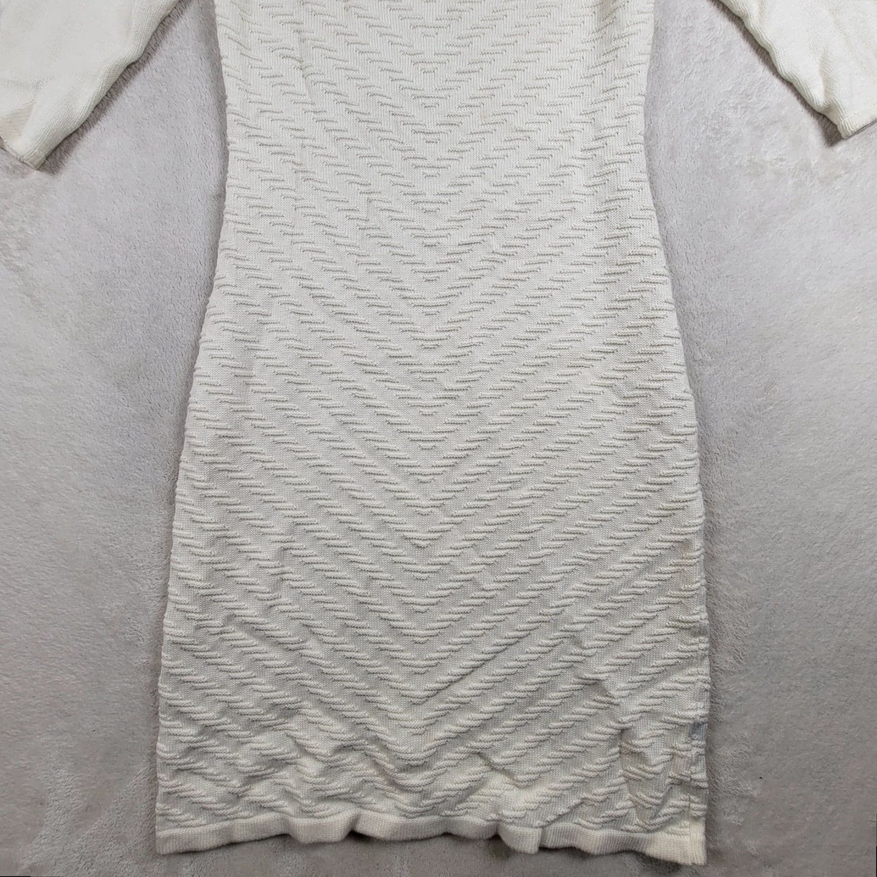 Ralph Lauren Lauren Ralph Lauren Dress Women M Cream Knit Sweater 3/4 Sleeve Size M / US 6-8 / IT 42-44 - 3 Thumbnail