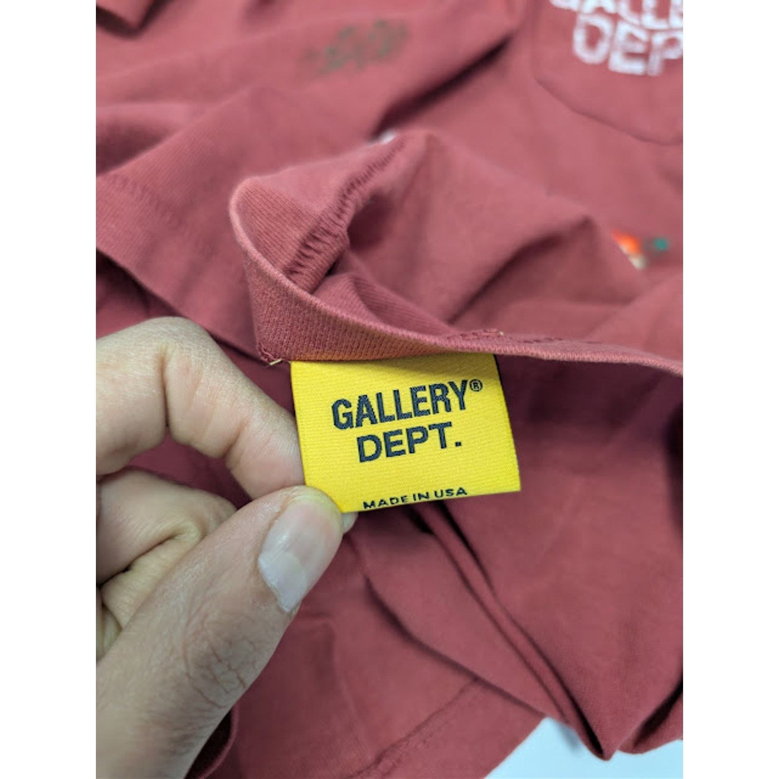 Gallery Dept. o1rshd1 Vintage Logo Painted T-Shirt in Brick Red Size US XL / EU 56 / 4 - 17 Thumbnail