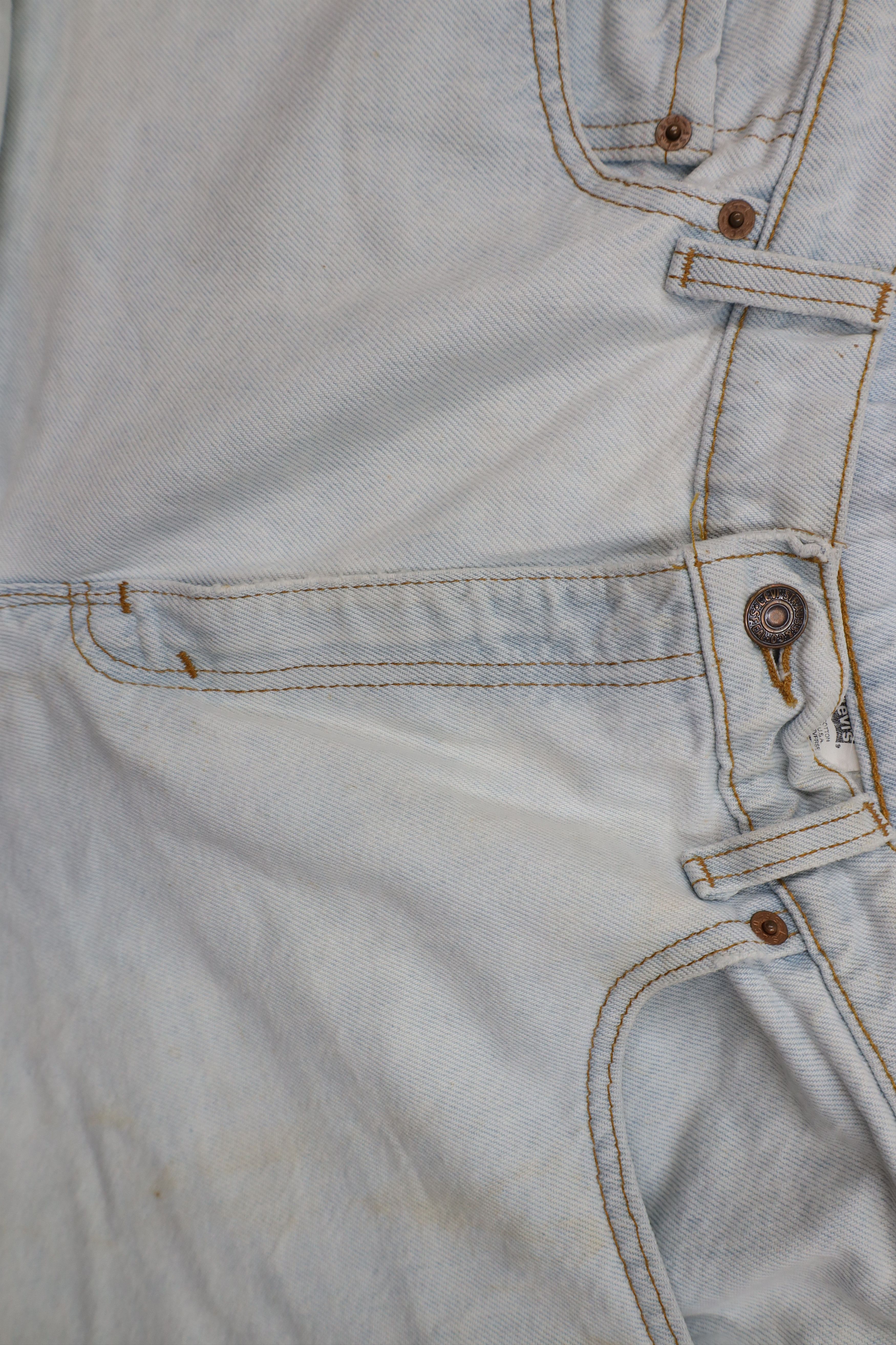 Levi's Vintage 90s Levis 551 Relaxed Denim Jean Shorts Jorts USA Size 34" / US 12 / IT 48 - 6 Thumbnail