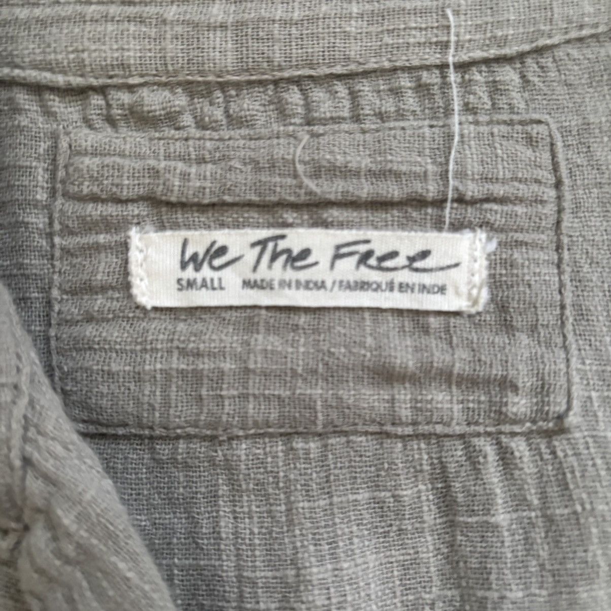 Free People We the Free Button Down Oversized Tunic Olive Green Small Size S / US 4 / IT 40 - 3 Thumbnail