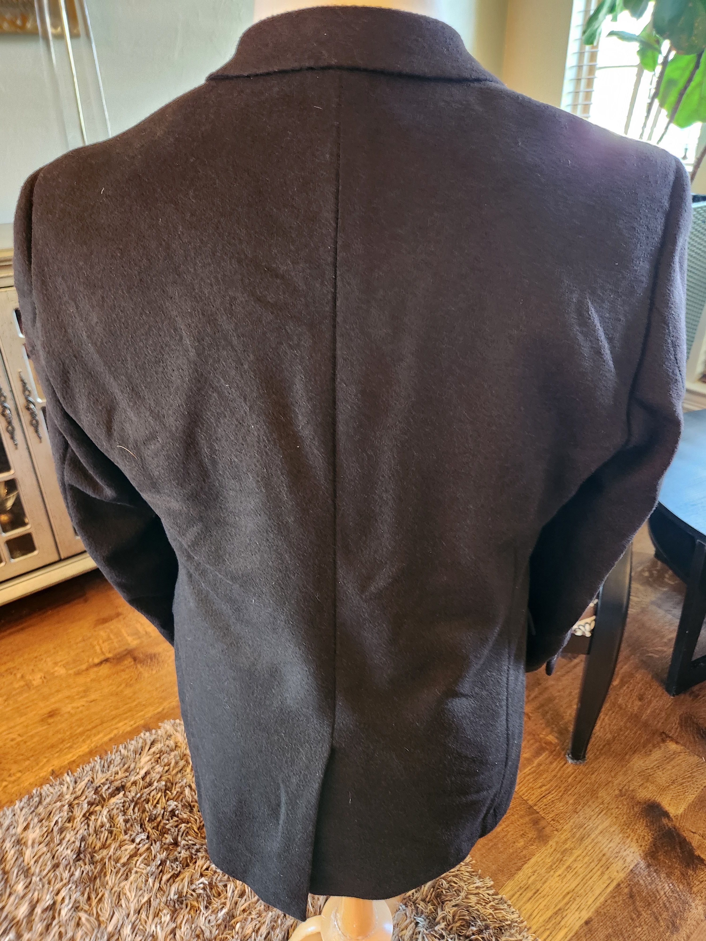 Turnbury NWOT 100% Camel Black Unstructured Blazer Size 42L - 2 Thumbnail