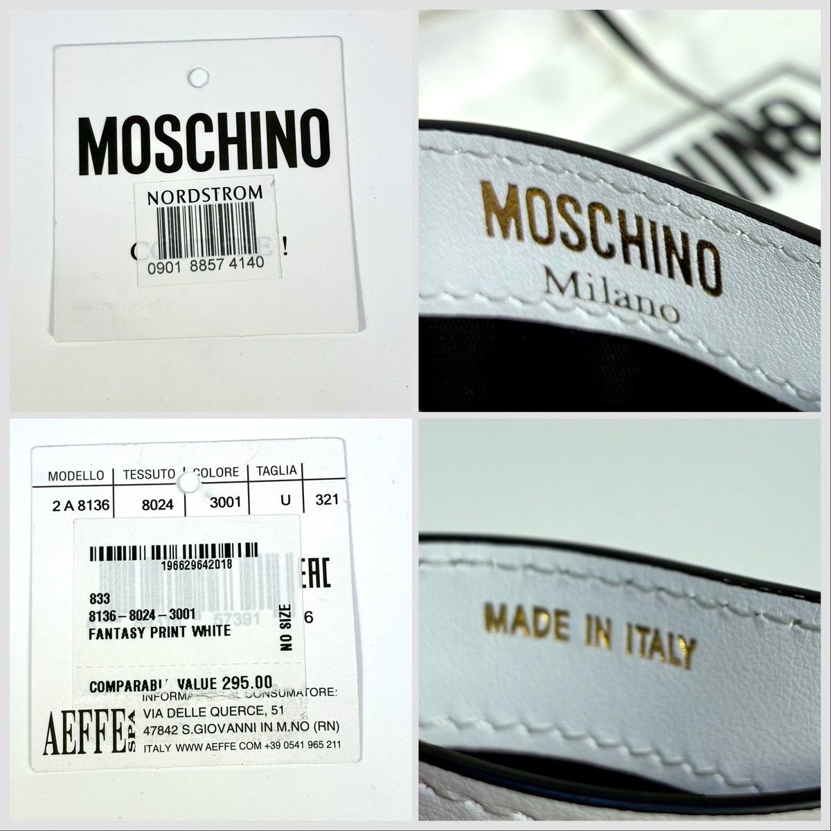 Moschino Moschino Couture Logo Card Case Fantasy Print White NWT Glam Size ONE SIZE - 5 Thumbnail