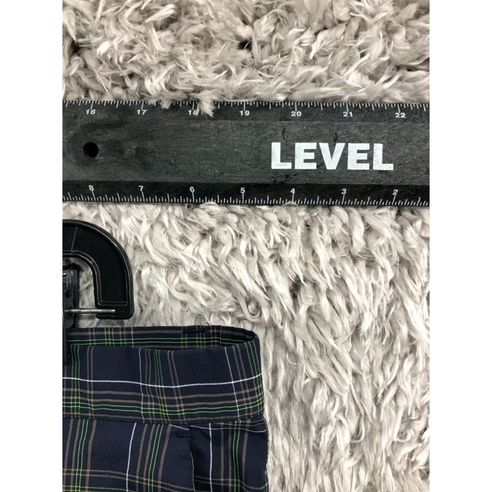 Chaps Chaps Plaid Shorts Mens Size 38 Mid Rise Dark Wash Blue Bermuda Casual 5-Pocket Denim Cotton Blend Belt Loops Regular Front Flat Fit Blue Size US 38 / EU 54 - 2 Thumbnail
