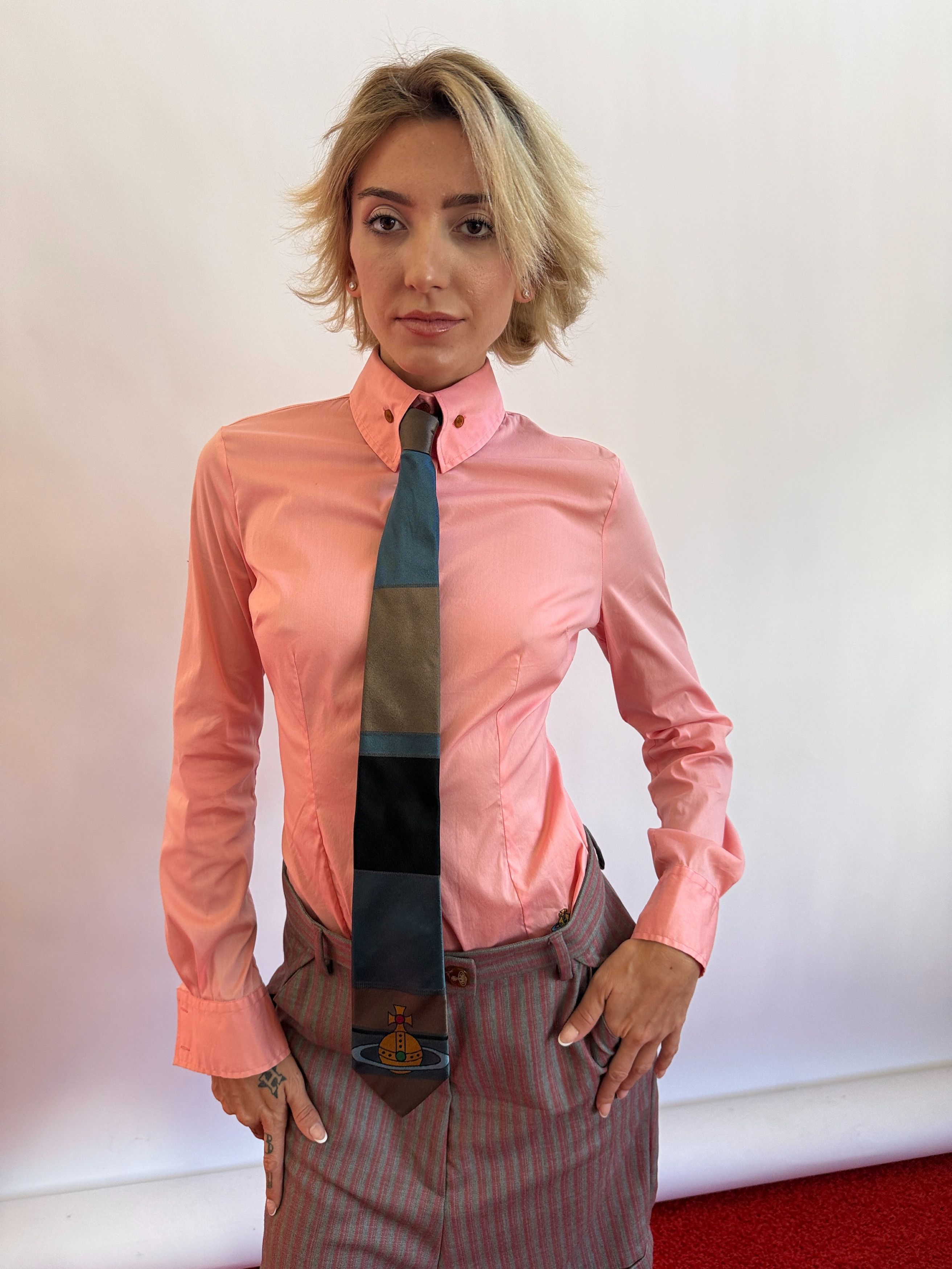 Vivienne Westwood Brand New 2016 RED LABEL pink tailored shirt w/ orb Size M / US 6-8 / IT 42-44 - 1 Thumbnail