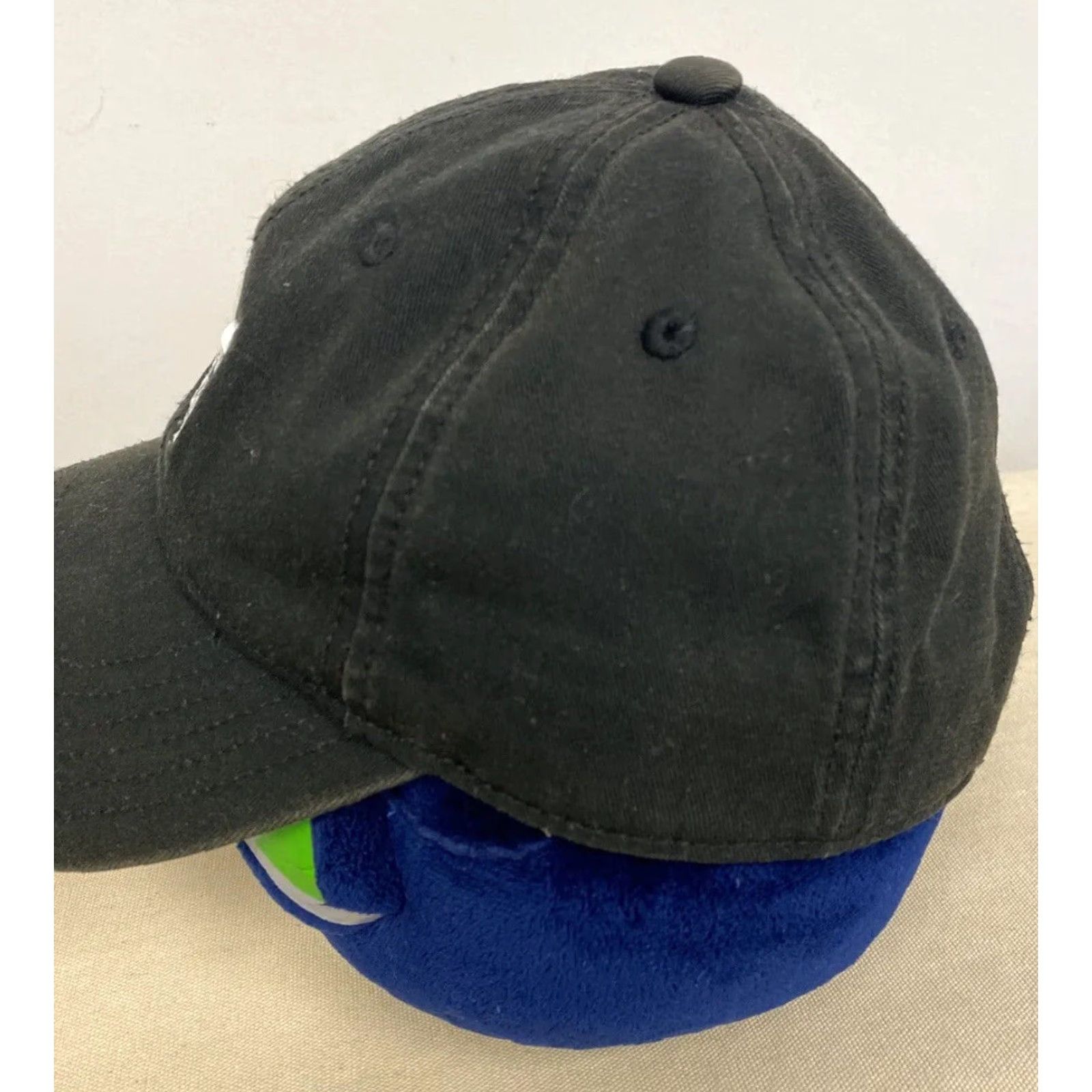 Adidas ADIDAS Hat Baseball Cap Strap Back Black Trefoil Spell Out Logo Casual Mens Adjustable /426 Size ONE SIZE - 3 Thumbnail