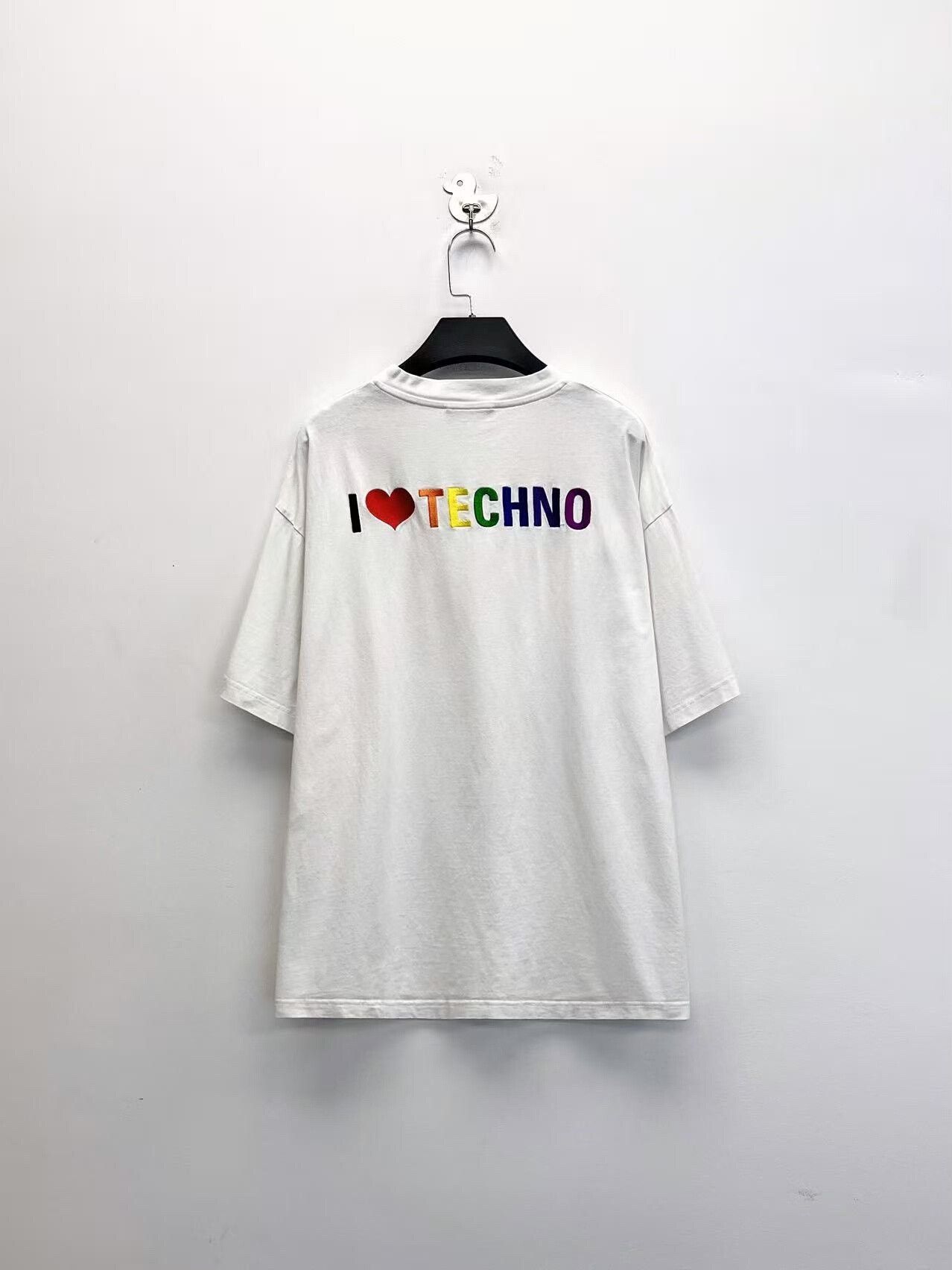 Balenciaga Balenciaga Tech Tee White with Logo Embroidery Size US XS / EU 42 / 0 - 1 Thumbnail