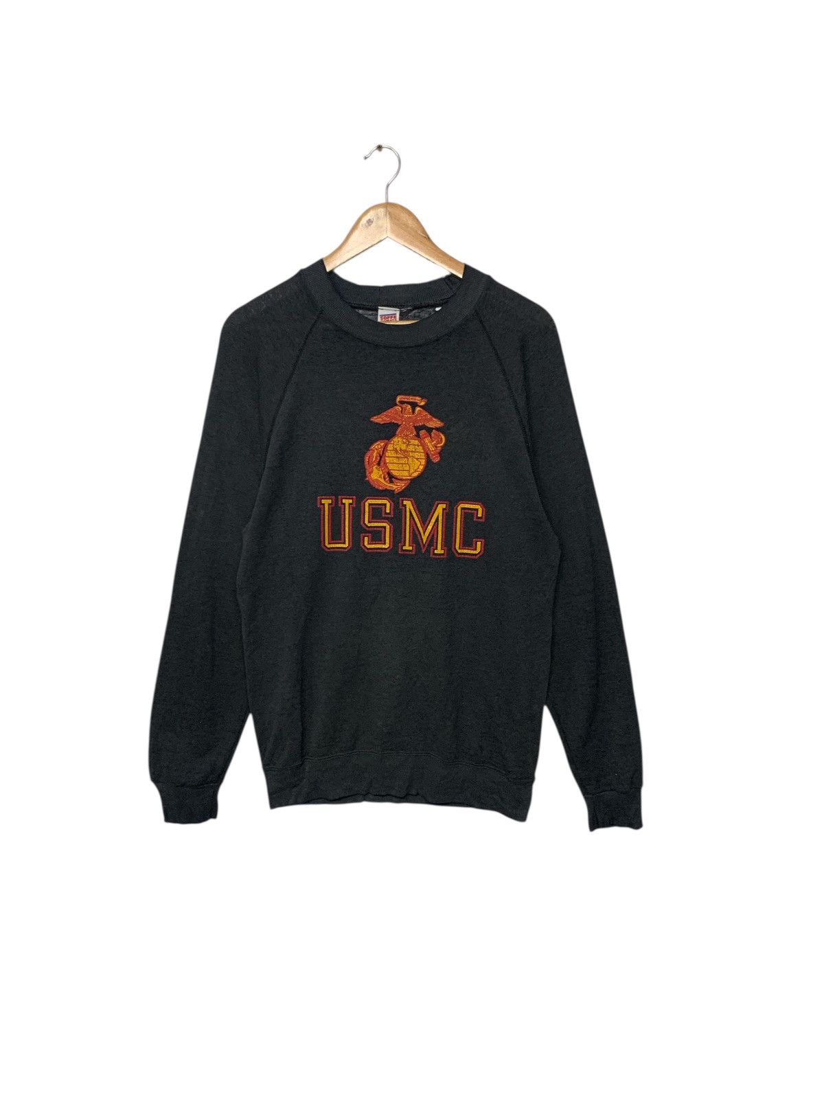 Other Vintage Distressed 80's USMC Big Logo Sweatshirt Size US M / EU 48-50 / 2 - 1 Thumbnail