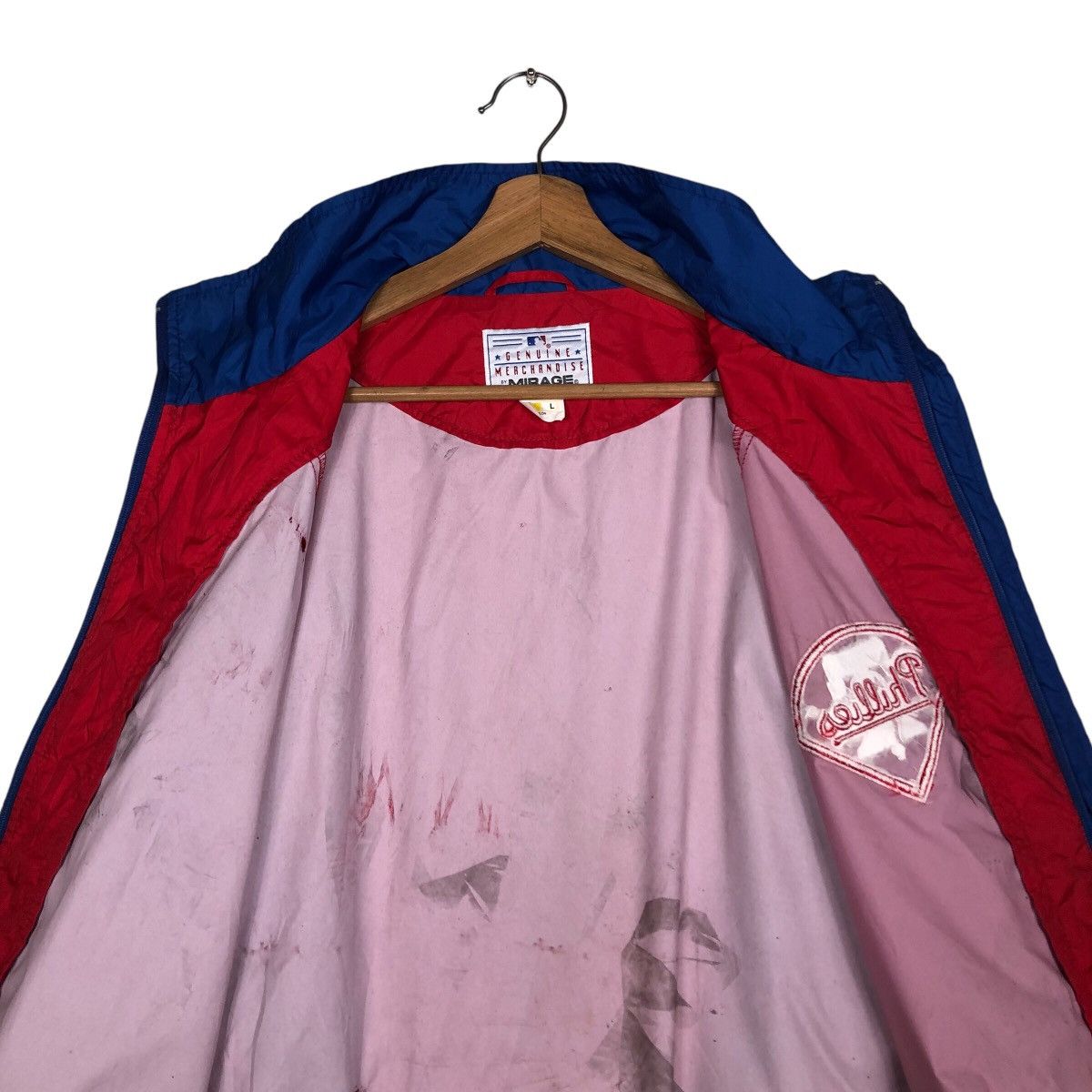 MLB 📌Vtg Zipper Jacket Mlb Genuine Merchandise Mirage Phillies Size US L / EU 52-54 / 3 - 15 Thumbnail
