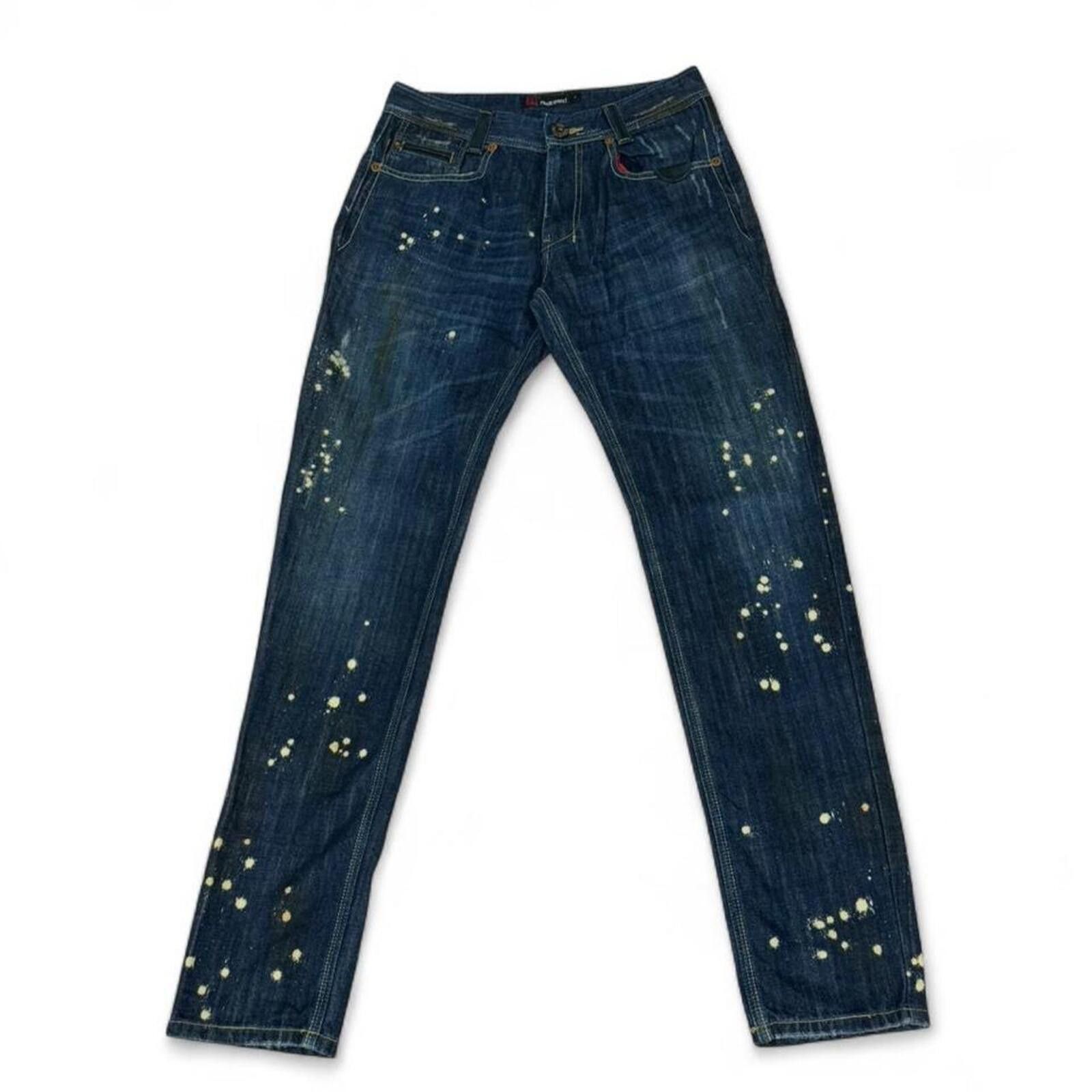 True Religion Public Space 1 dirty shade denim with white paint splatter Size 29" - 2 Thumbnail