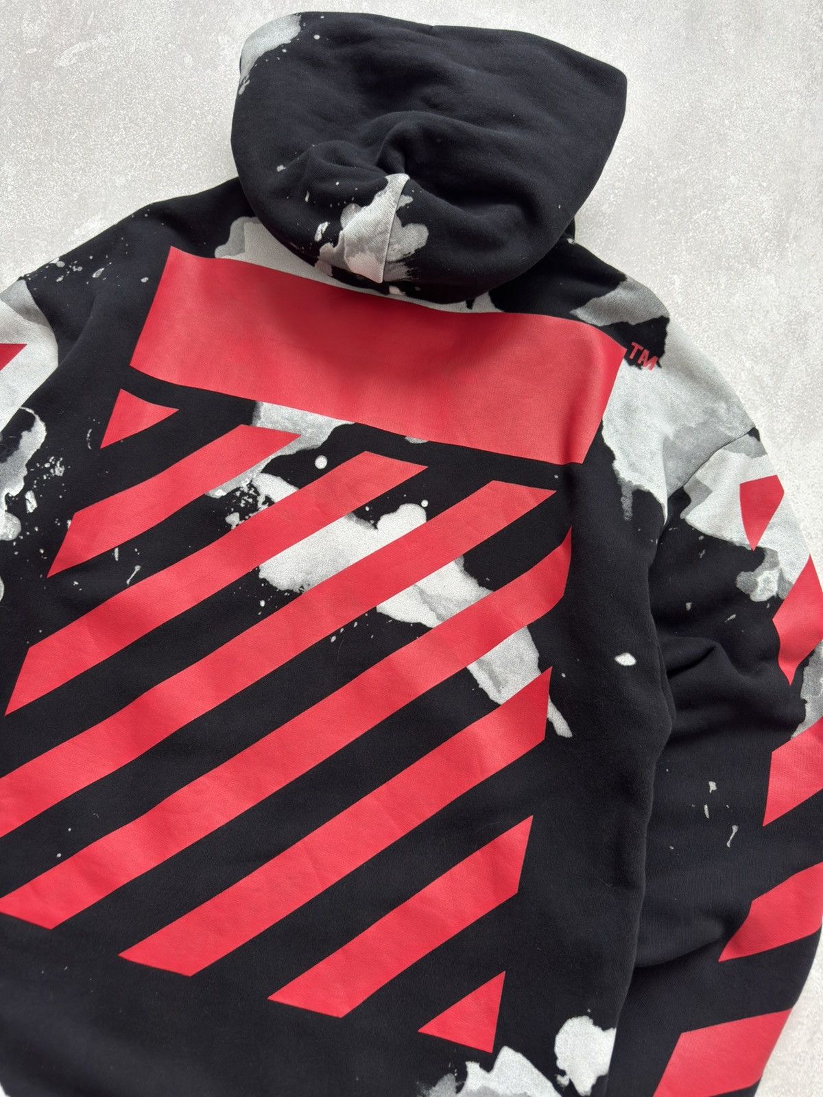 Japanese Brand × Off-White Off-White Oversized Liquid Spots Zip Hoodie Size US XS / EU 42 / 0 - 6 Thumbnail