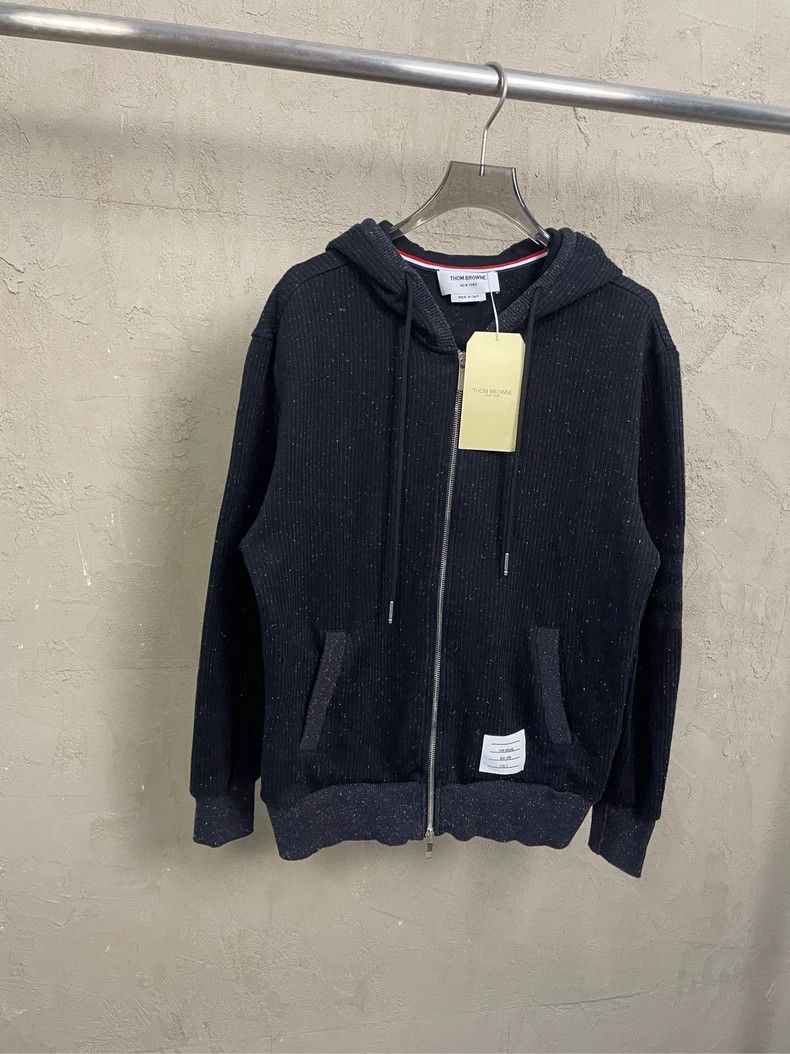 Thom Browne Thom Browne size2 Black jacquard four stripe blended zipper Size US M / EU 48-50 / 2 - 1 Thumbnail