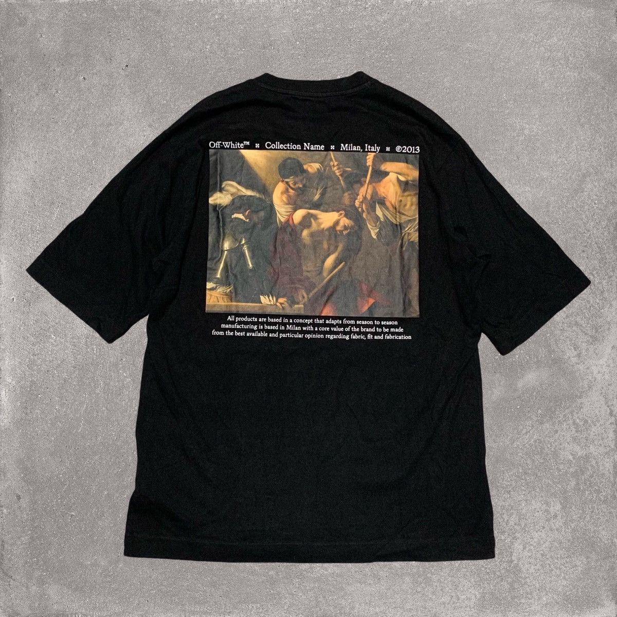 Off White Medium Caravaggio Painting Black Tee Virgil Abloh