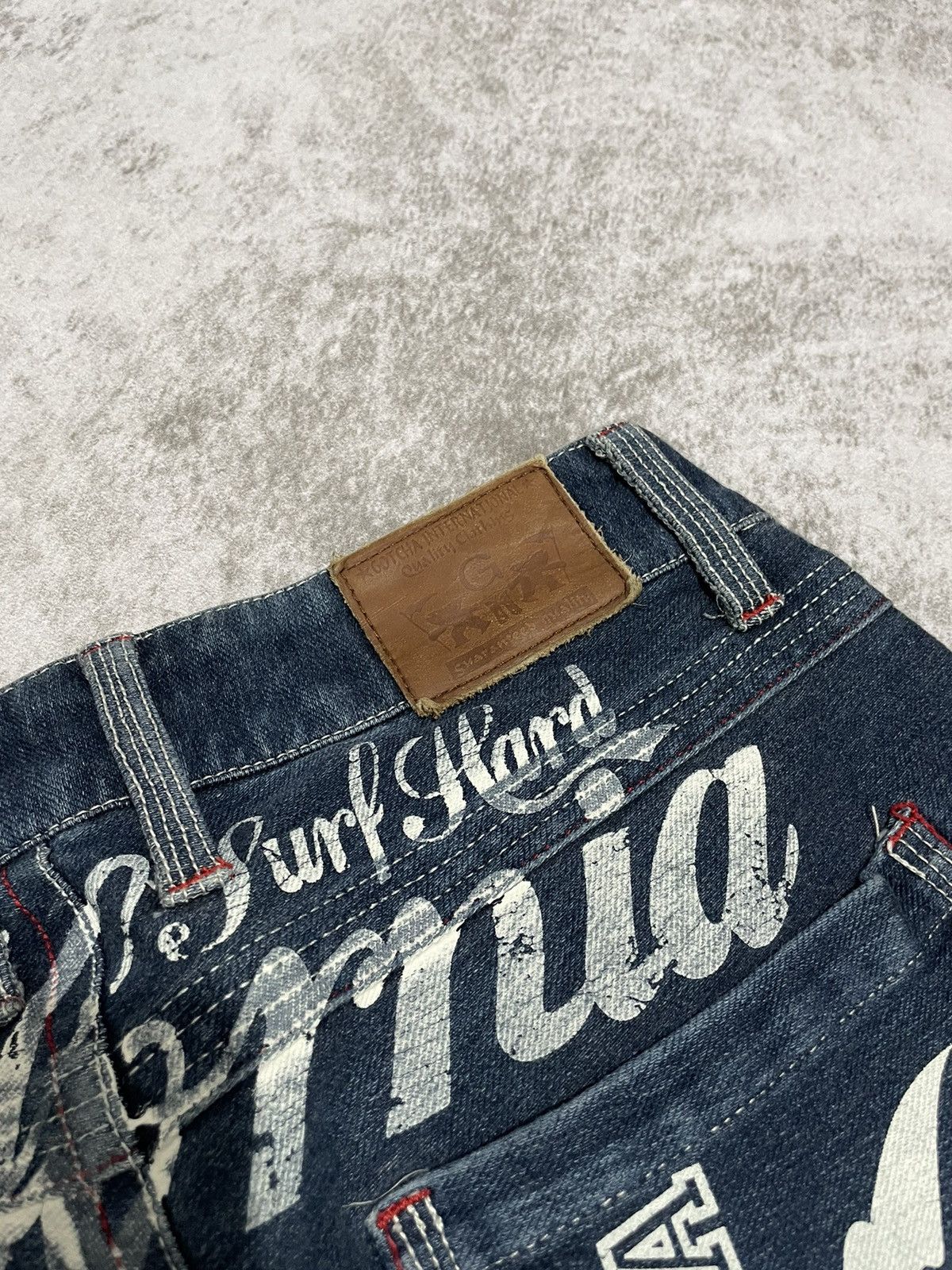 Hysteric Glamour × If Six Was Nine × Le Grande Bleu (L.G.B.) 2000s gotcha surf japan poem denim pants y2k style Size US 29 - 5 Thumbnail