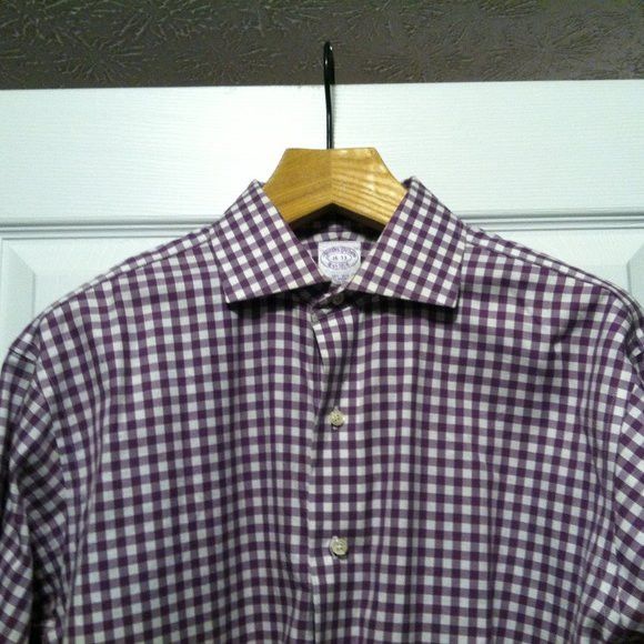 Brooks Brothers BROOKS BROTHERS MEN'S PURPLE COTTON DRESS SHIRT SIZE: 16-33 Size US L / EU 52-54 / 3 - 1 Thumbnail