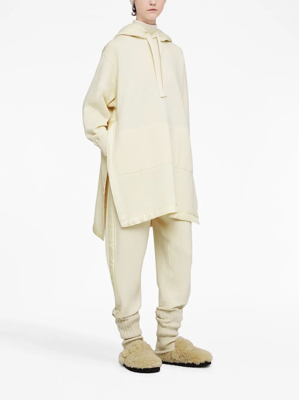 Jil Sander o1y0925 Hooded Mini Dress in Light Beige Size S / US 4 / IT 40 - 3 Thumbnail