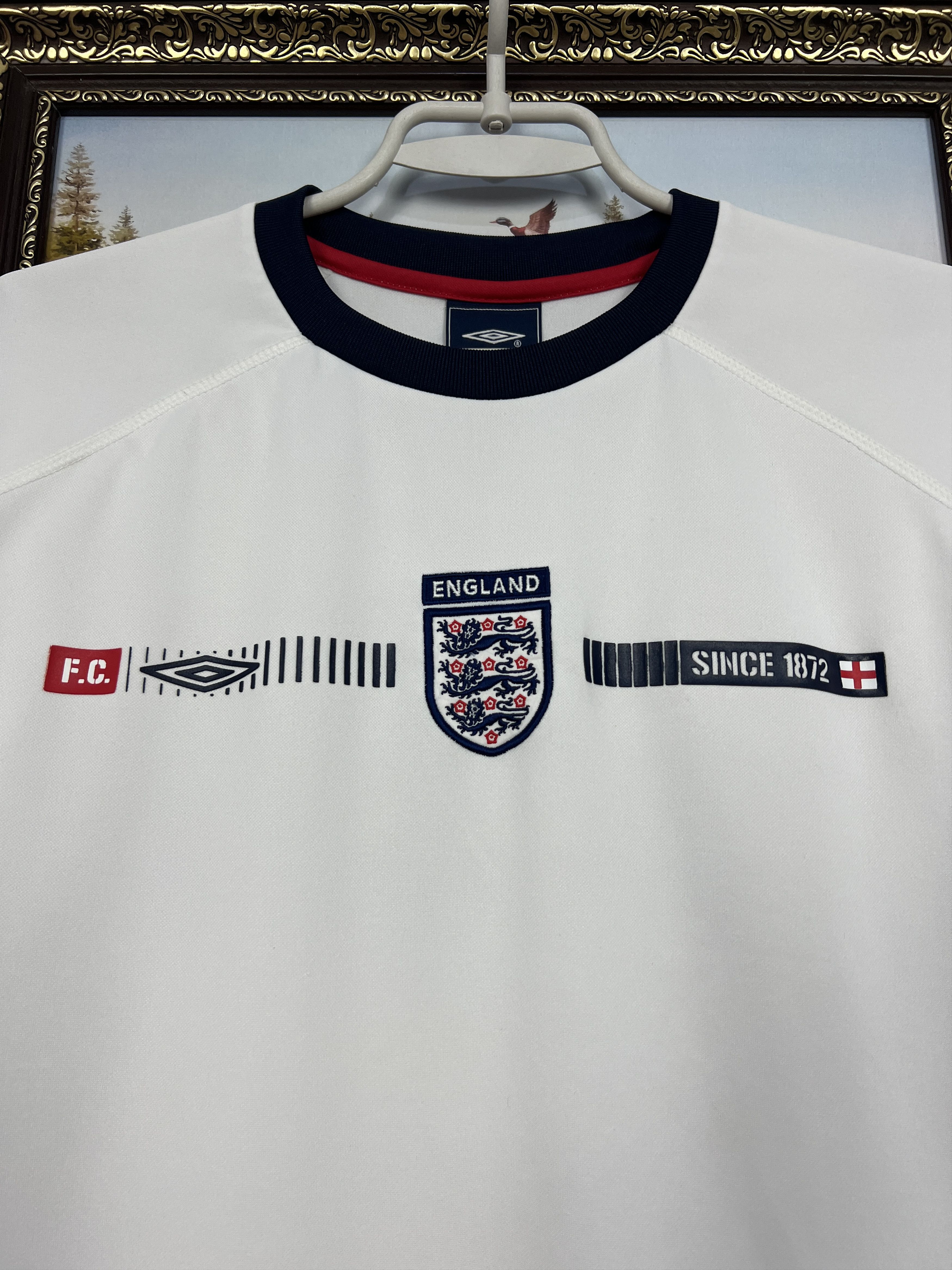 Umbro Vintage Umbro England Football Shirt Train White National Size US L / EU 52-54 / 3 - 3 Thumbnail