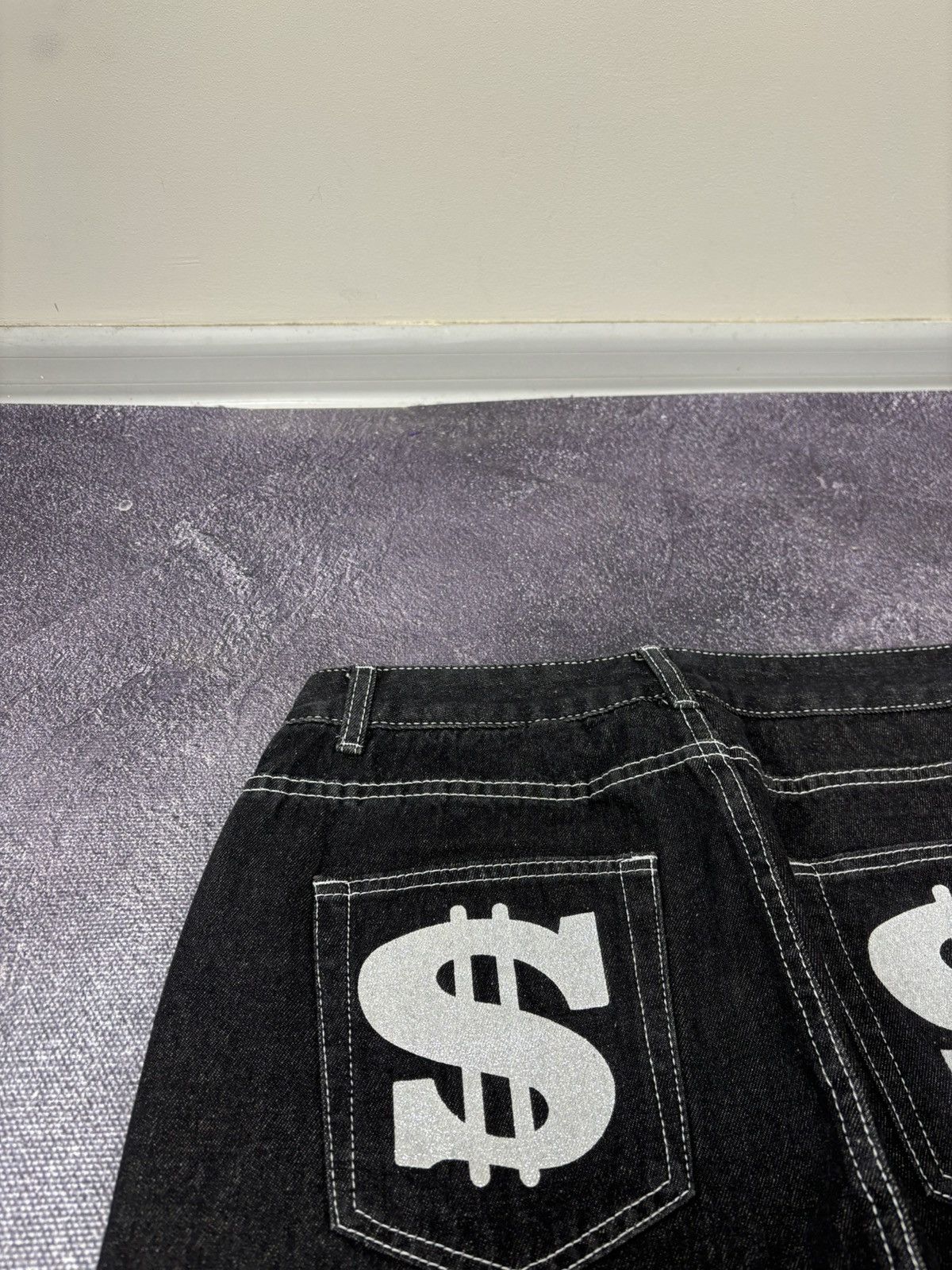 Vintage Vintage Skategang Fuck Hip Hop Y2K Black Rap Baggy Jeans Size US 30 / EU 46 - 14 Thumbnail