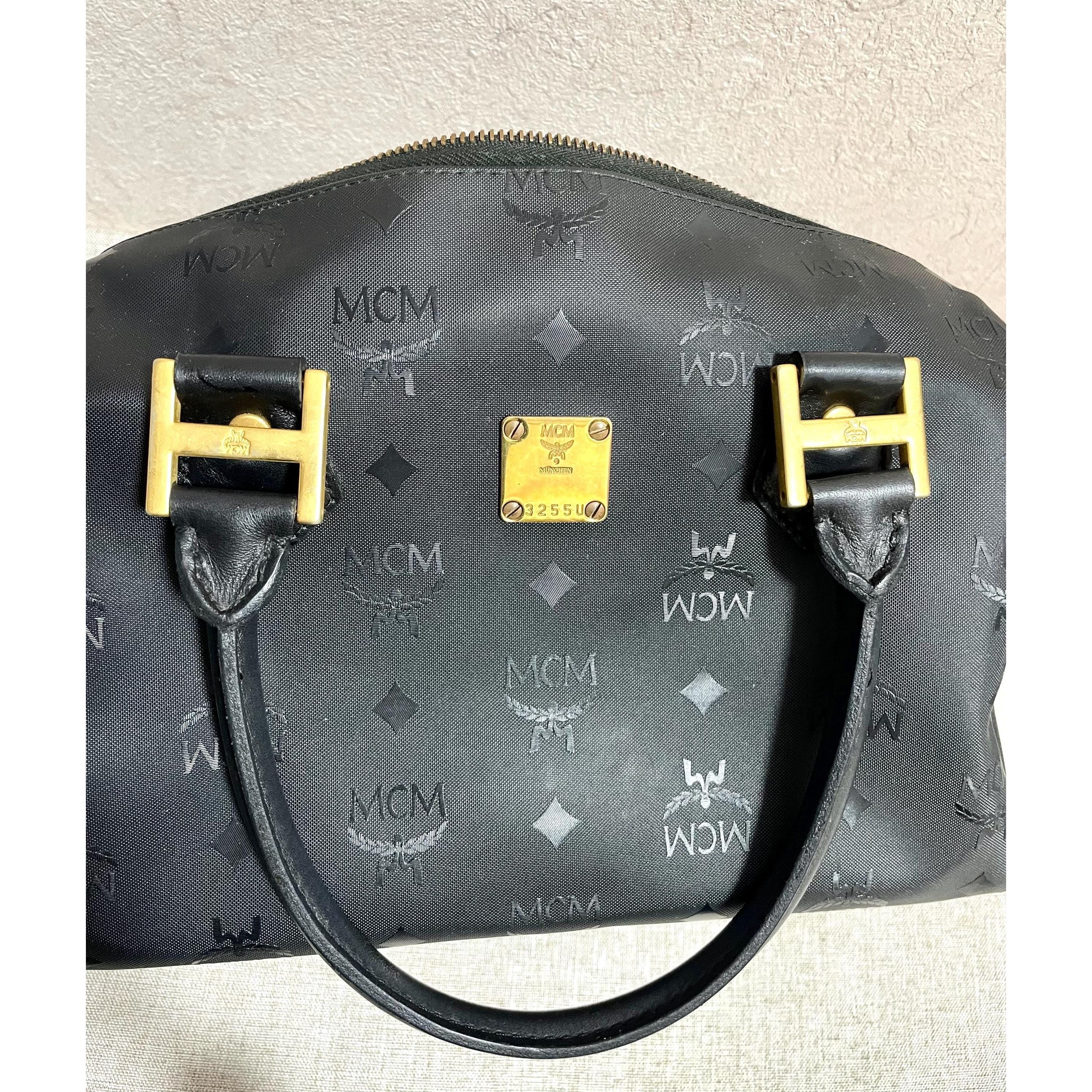 MCM Vintage MCM black monogram speedy bag style handbag. unisex Size ONE SIZE - 10 Thumbnail