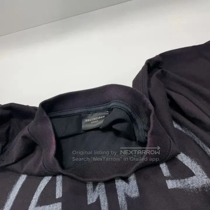 Balenciaga Balenciaga Black Graphic Short Sleeve T. Size US M / EU 48-50 / 2 - 8 Thumbnail