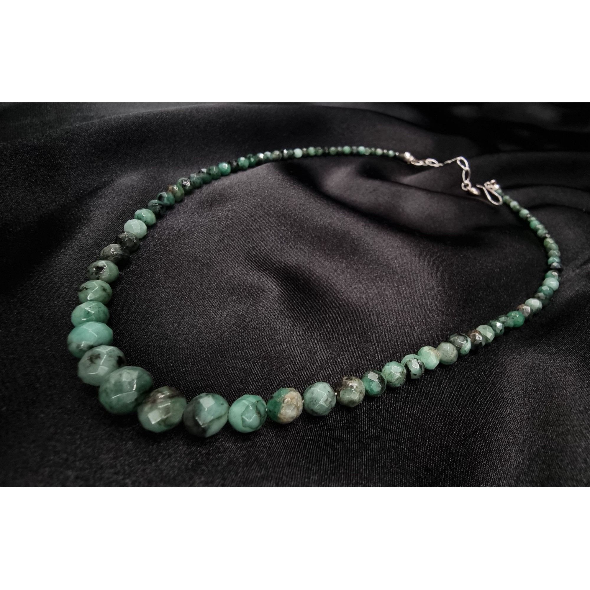 Vintage Jay King Mine Finds Natural Emerald Beaded Necklace With Ste Size ONE SIZE - 5 Thumbnail