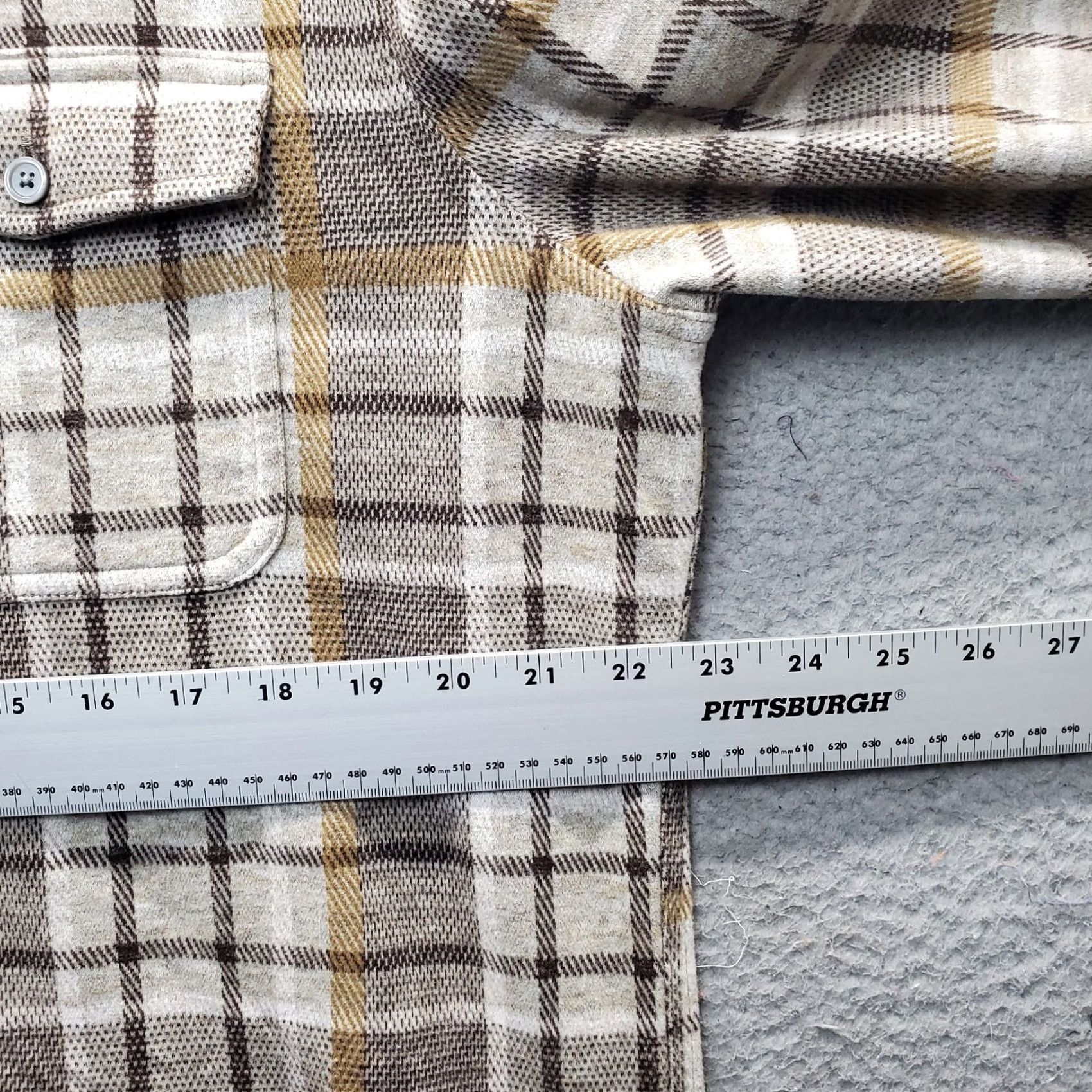 Express Express Flannel Shacket Mens L Multi Plaid Chest Pocket Button Up Size US L / EU 52-54 / 3 - 4 Thumbnail