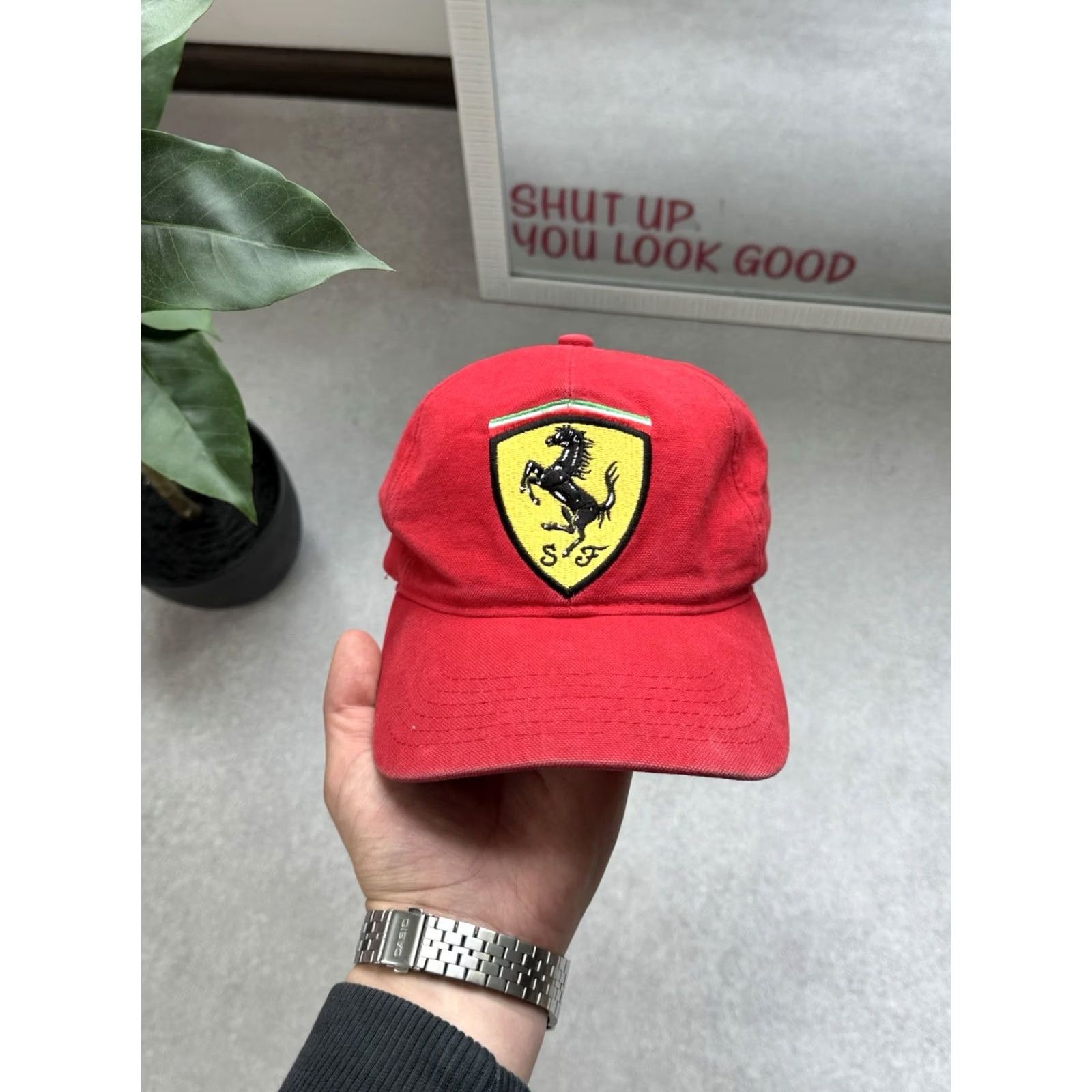 Ferrari VINTAGE Ferrari 90s Official Product Big Logo Racing Red Cap Men One Size Size ONE SIZE - 2 Thumbnail