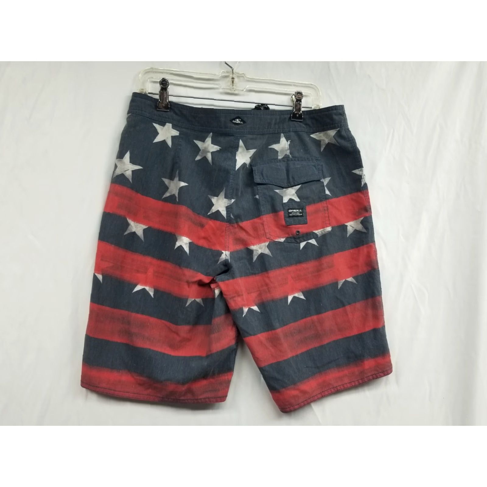 O'Neill O'Neill Board Shorts Surf Swim Bottom Mens Size 33 Multicolor Flag Theme Surfing American Flag Men ShortNonetheless Size US 33 - 2 Thumbnail