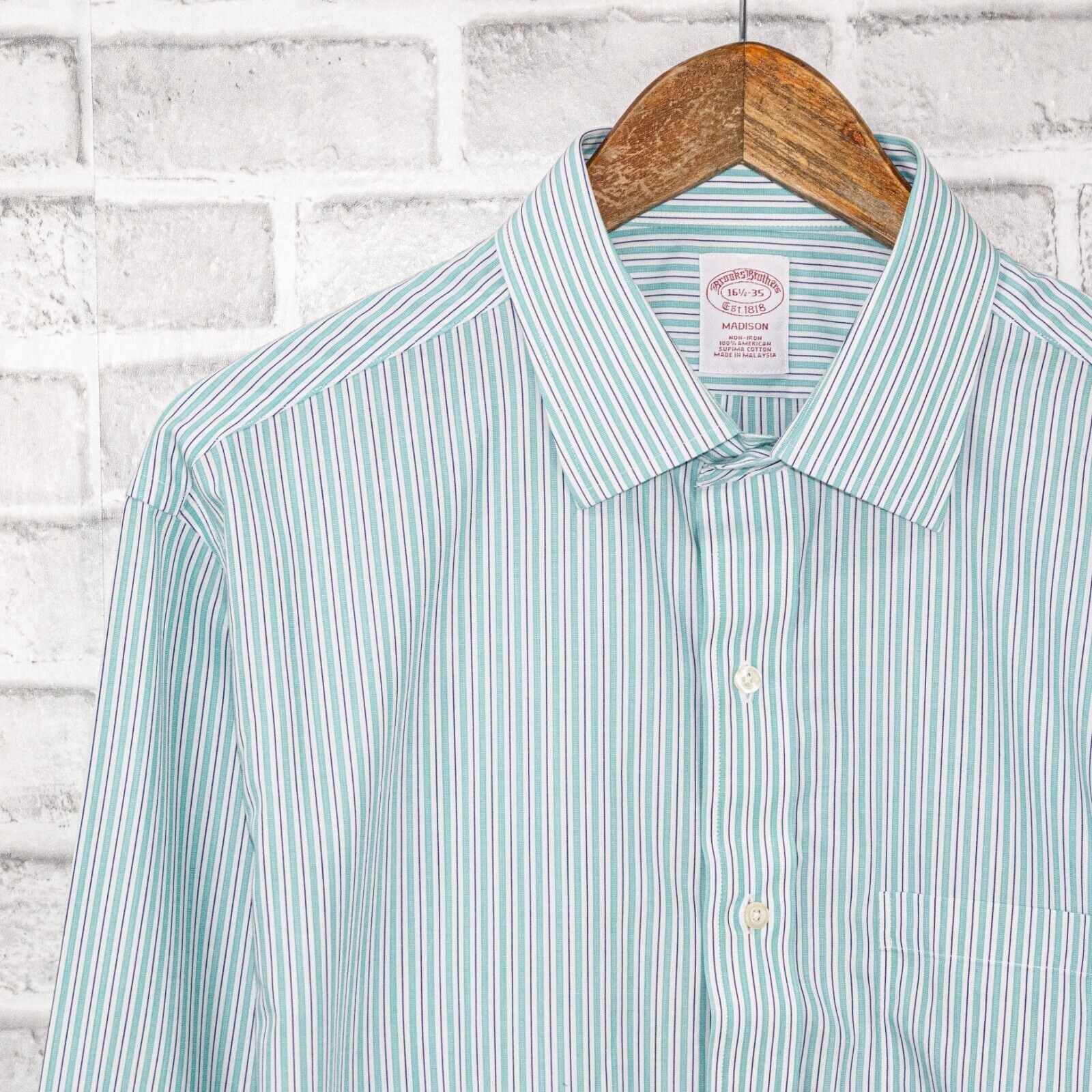 Brooks Brothers Brooks Brothers MADISON fit Button up Shirt non iron mint Size US L / EU 52-54 / 3 - 5 Thumbnail