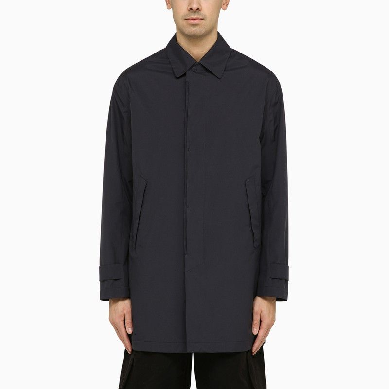 image of Herno Navy Blue Gore-Tex Mackintosh, Men's (Size Large)