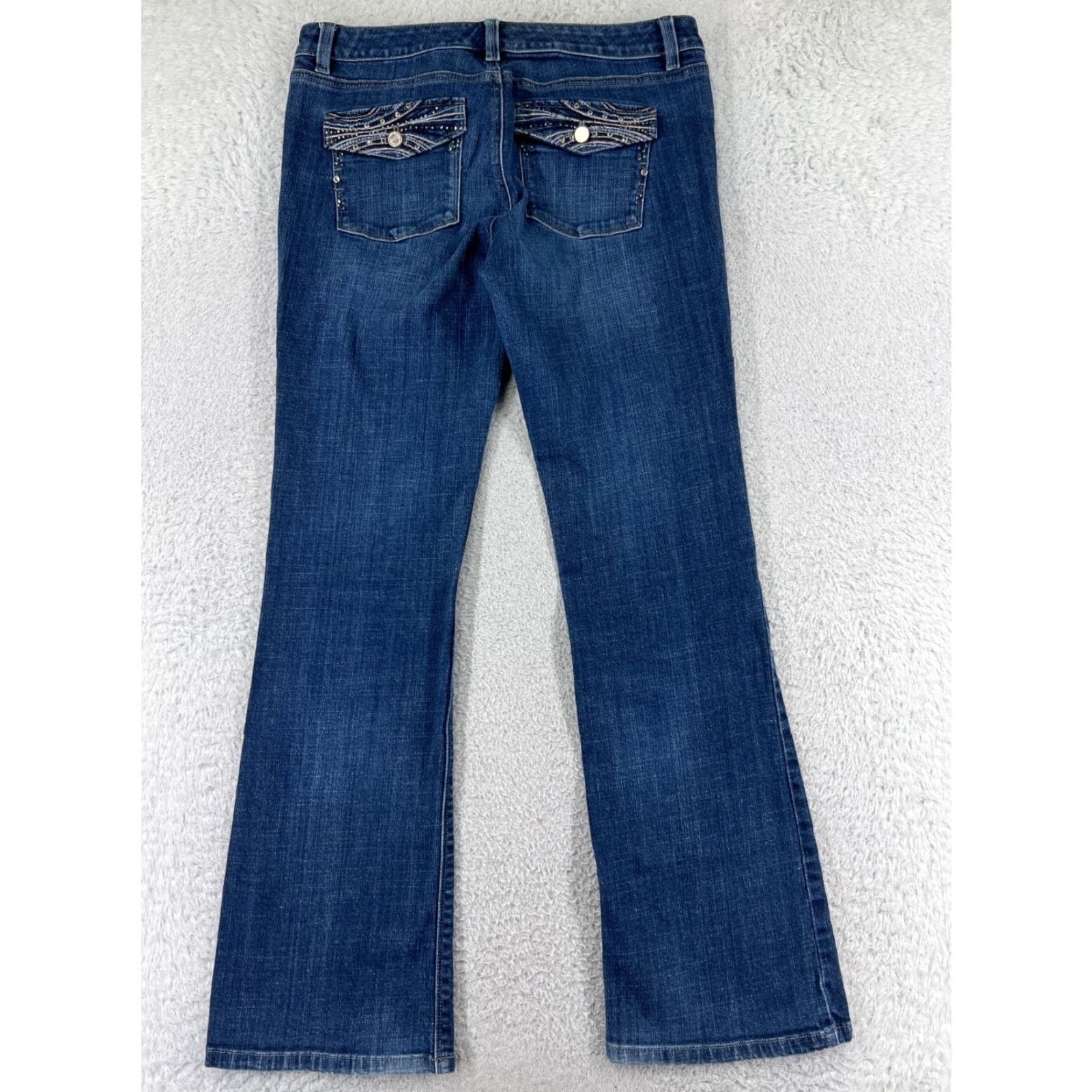 White House Black Market White House Black Market Jeans Women 10 Blue Bootcut Denim Low Rise Jeans Size 32" / US 10 / IT 46 - 2 Thumbnail