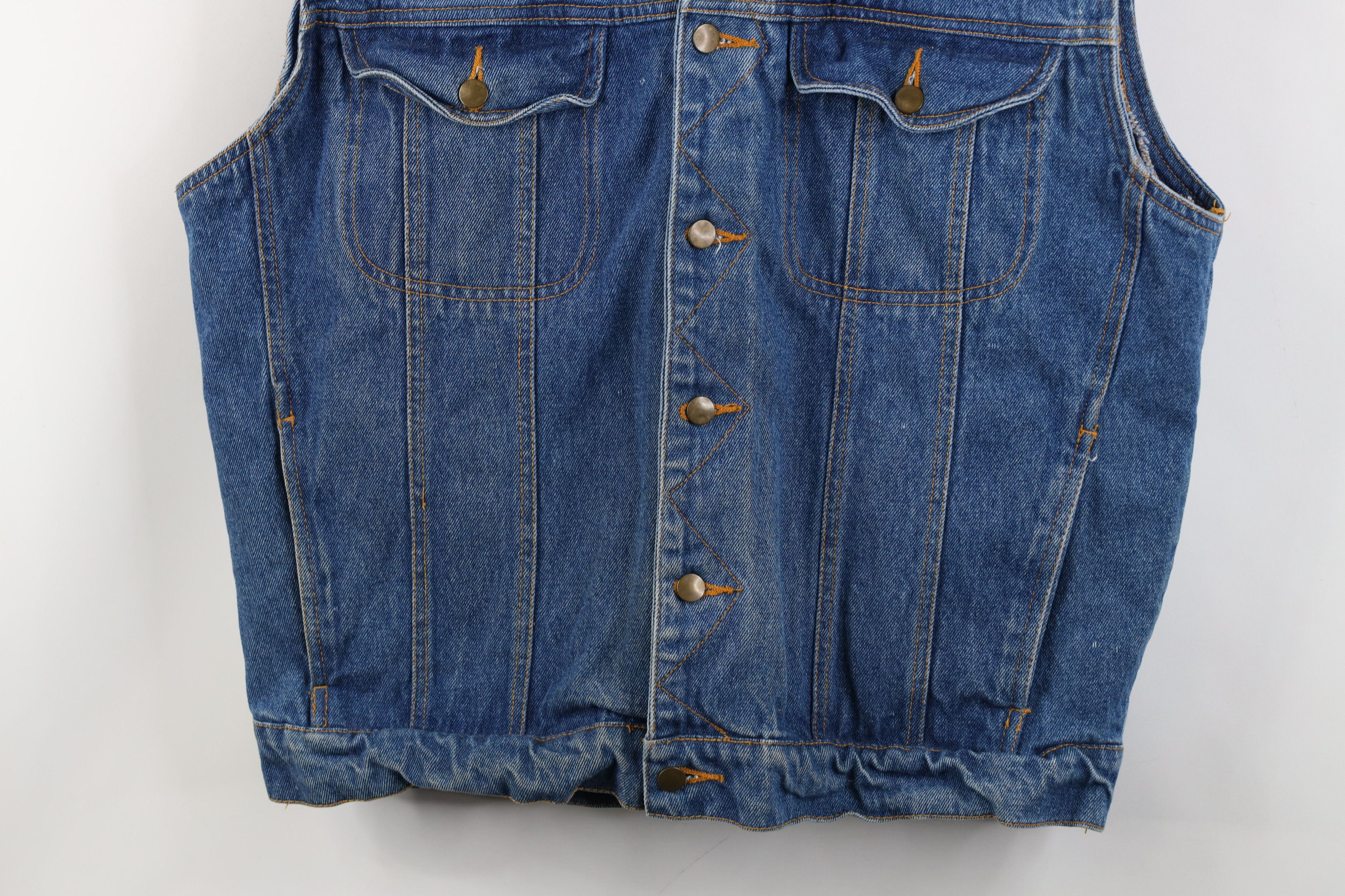Vintage Vintage 90s Looney Tunes Hooded Denim Trucker Vest Jacket Size US M / EU 48-50 / 2 - 3 Thumbnail