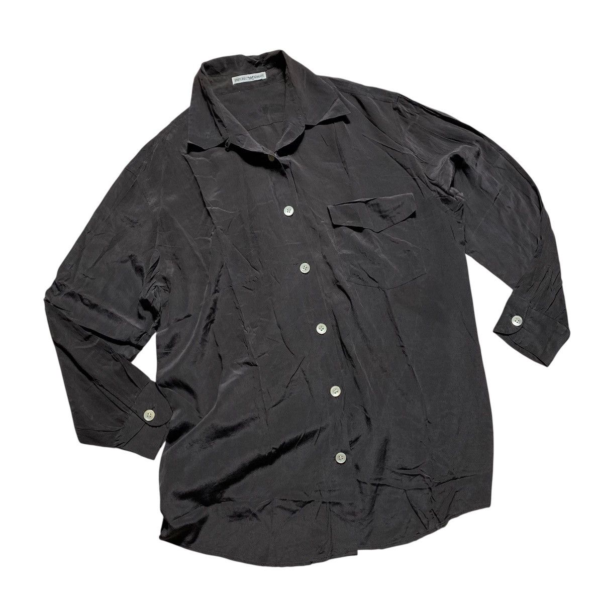 Armani Collezioni Vtg 90s Emporio Armani Shirt Collar Open Size US L / EU 52-54 / 3 - 8 Thumbnail