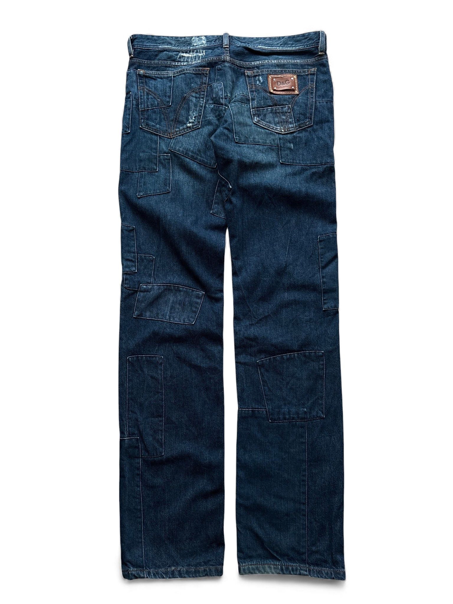 Dolce & Gabbana D&G Dolce Gabbana Patchwork Jeans distressed faded y2k Size US 33 - 2 Thumbnail