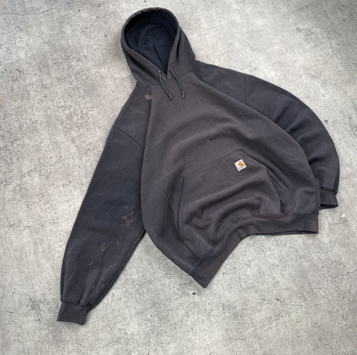 Carhartt CARHARTT Distressed Detroit Big Logo Hoodie Sun-Faded Baggy Size US XL / EU 56 / 4 - 2 Thumbnail