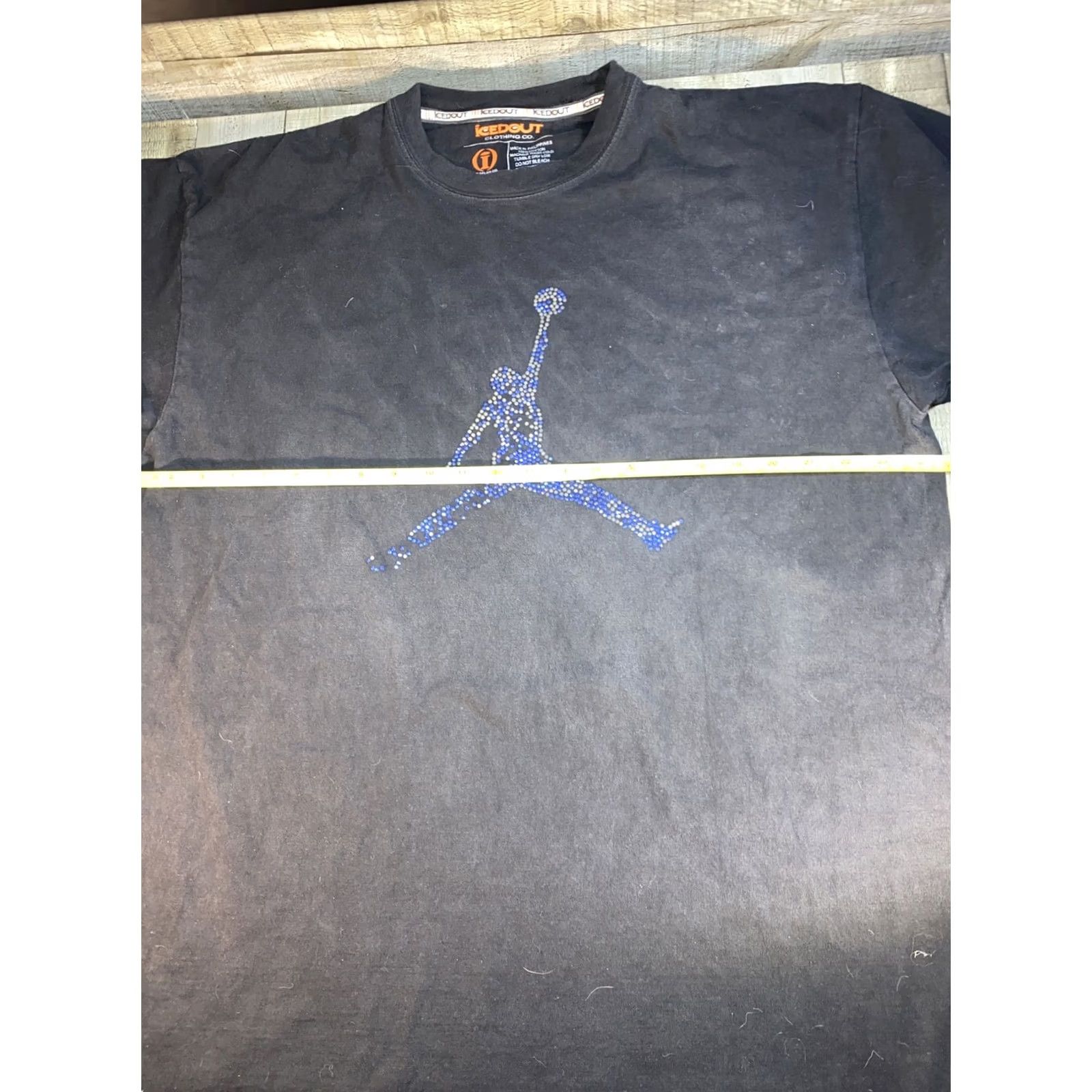 Jordan Brand Jordan Shirt Mens 2XL Black Men Icedout clothing gem stones Size US XXL / EU 58 / 5 - 2 Thumbnail