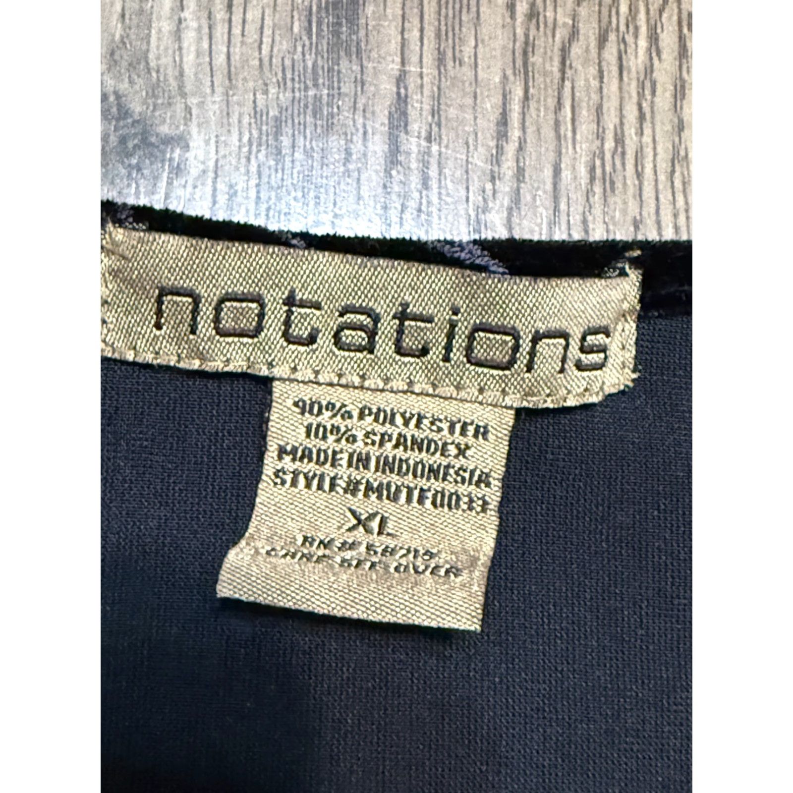 Vintage Notations Blouse Womens XL Black Pink Floral Sparkle One Button Long Sleeve Size XL / US 12-14 / IT 48-50 - 5 Thumbnail