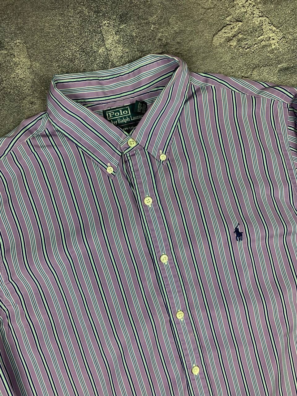Polo Ralph Lauren Polo Ralph Lauren Men's Shirt Purple Striped Size US XL / EU 56 / 4 - 6 Thumbnail