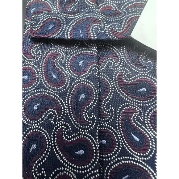 Donald Trump Donald Trump Signature Collection Neck Tie Silk Blue Paisley Size ONE SIZE - 4 Thumbnail