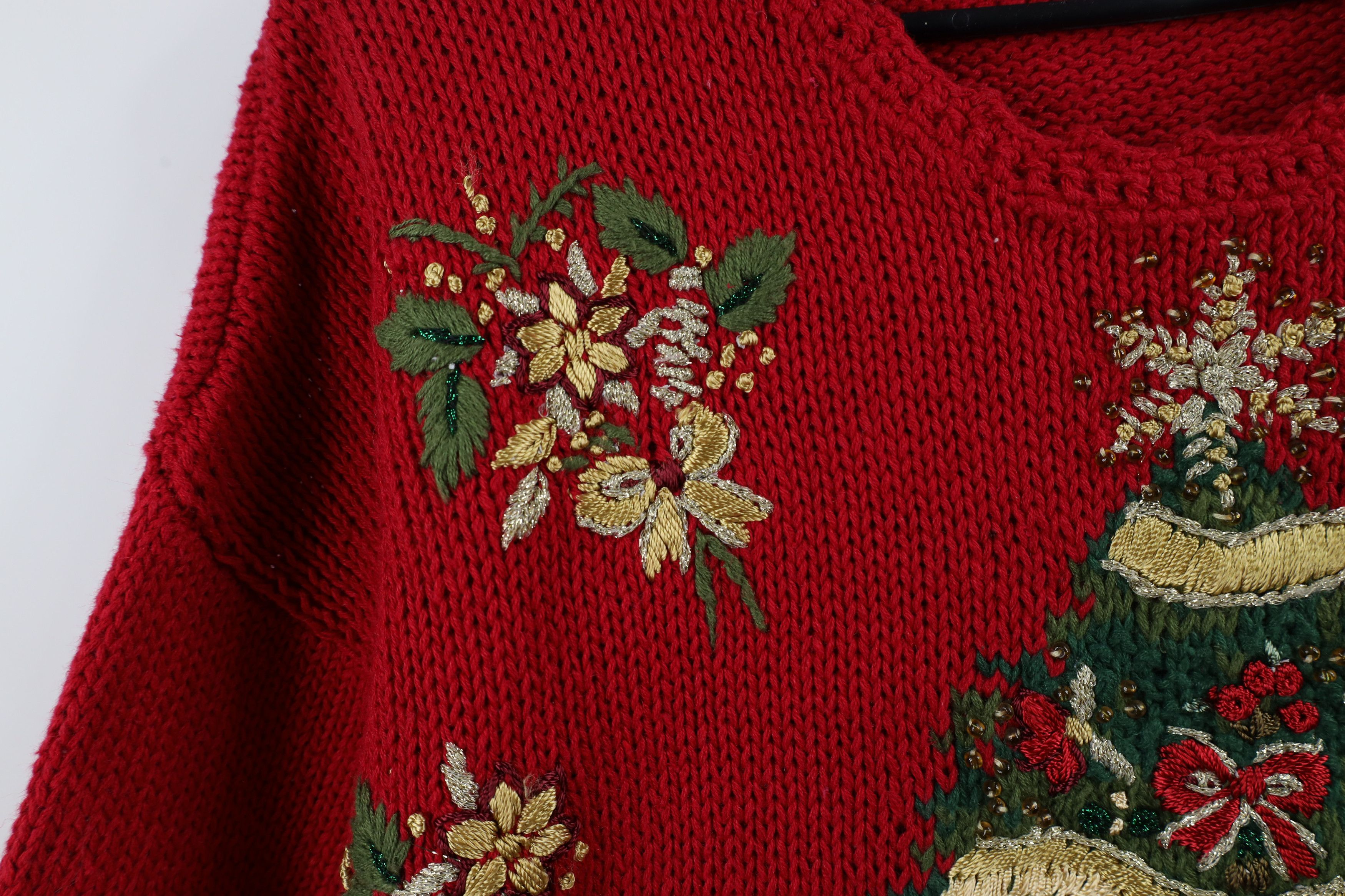 Vintage Vintage 90s Streetwear Heavyweight Christmas Knit Sweater Size XL / US 12-14 / IT 48-50 - 5 Thumbnail