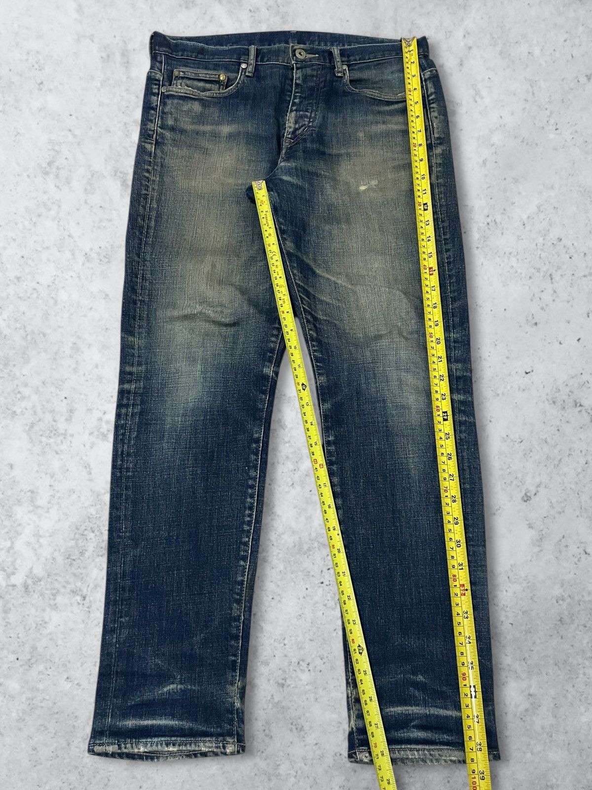 Number (N)ine Vintage Nano Universe Button Fly Blue Wash Loose Taper Jeans Size US 32 / EU 48 - 16 Thumbnail
