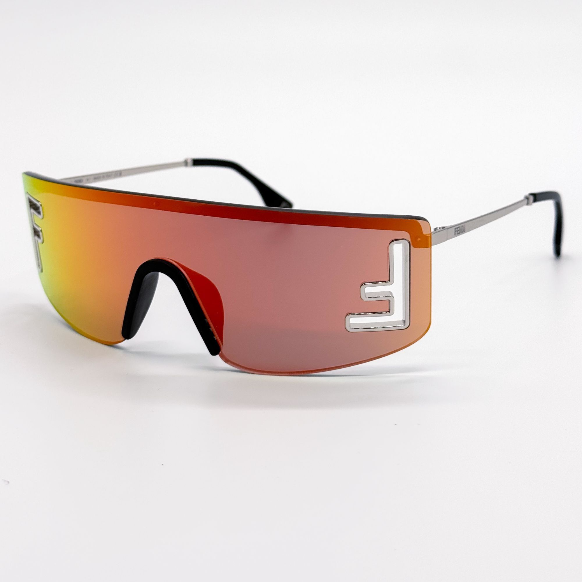 NWT Fendi Sunglasses FE40168U 16U Unisex Shield Orange Sungl display picture 2